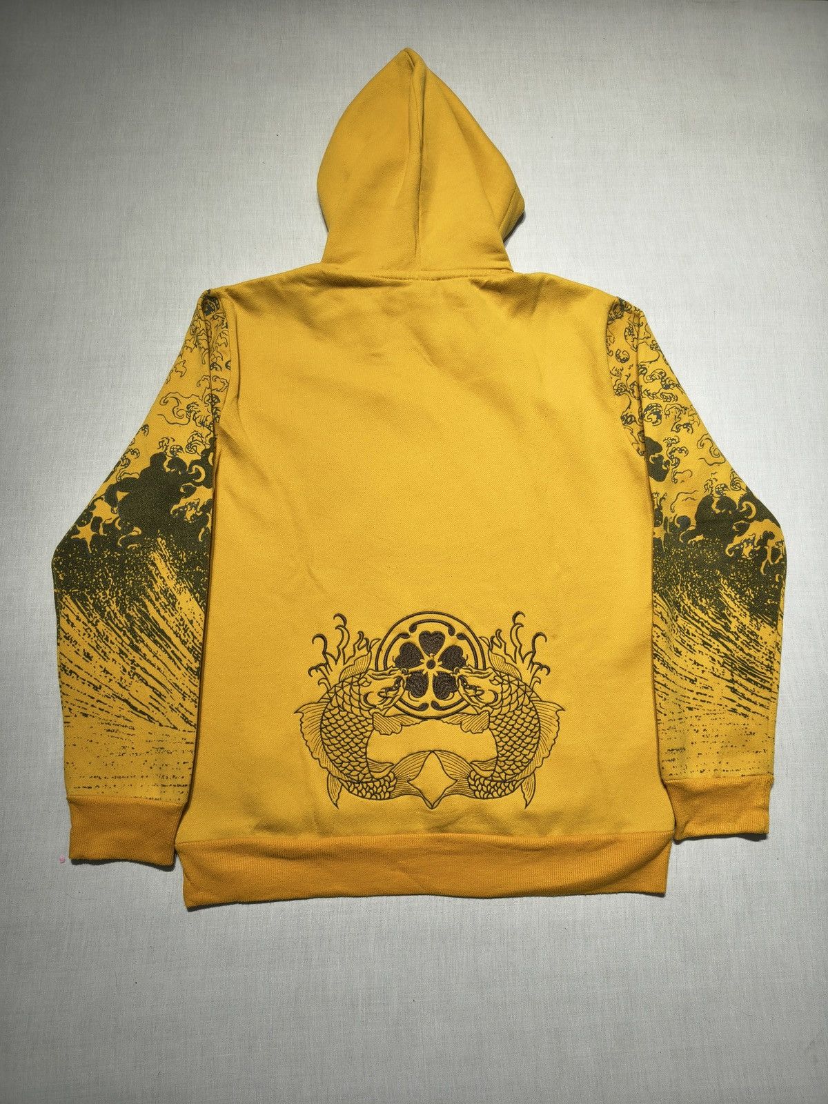 Japanese Brand NIPPON BLUE JAPANESE BLOSSOM KOI FISH EMBROIDERY HOODIE(028) Size US S / EU 44-46 / 1 - 2 Thumbnail