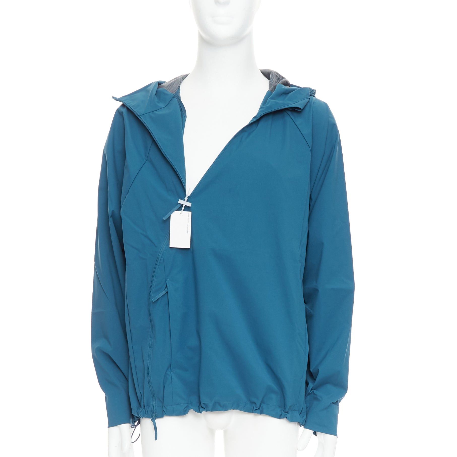 POST ARCHIVE FACTION 6.0 Technical Center teal blue side zip jacket XL