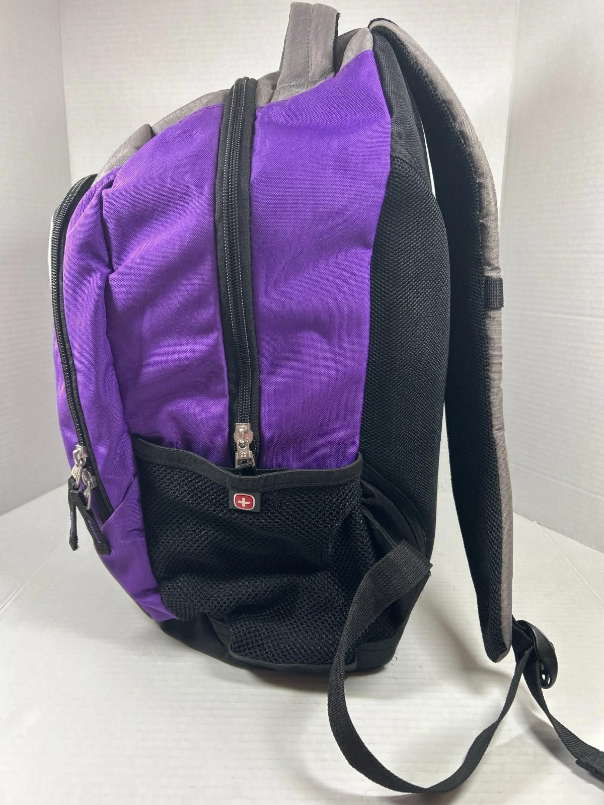 Swissgear SWISSGEAR Purple & Gray Backpack Travel Hiking Laptop Pocket Size ONE SIZE - 2 Thumbnail
