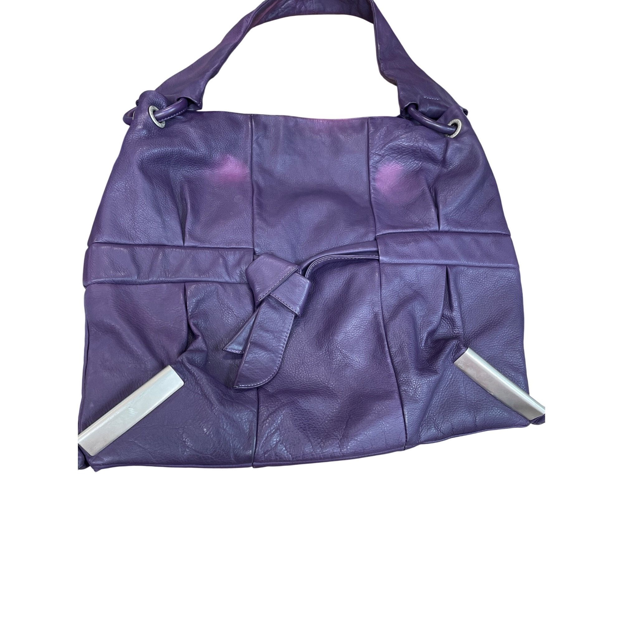 Other Renato Angi Vintage womans purple silver leather hobo should Size ONE SIZE - 5 Thumbnail
