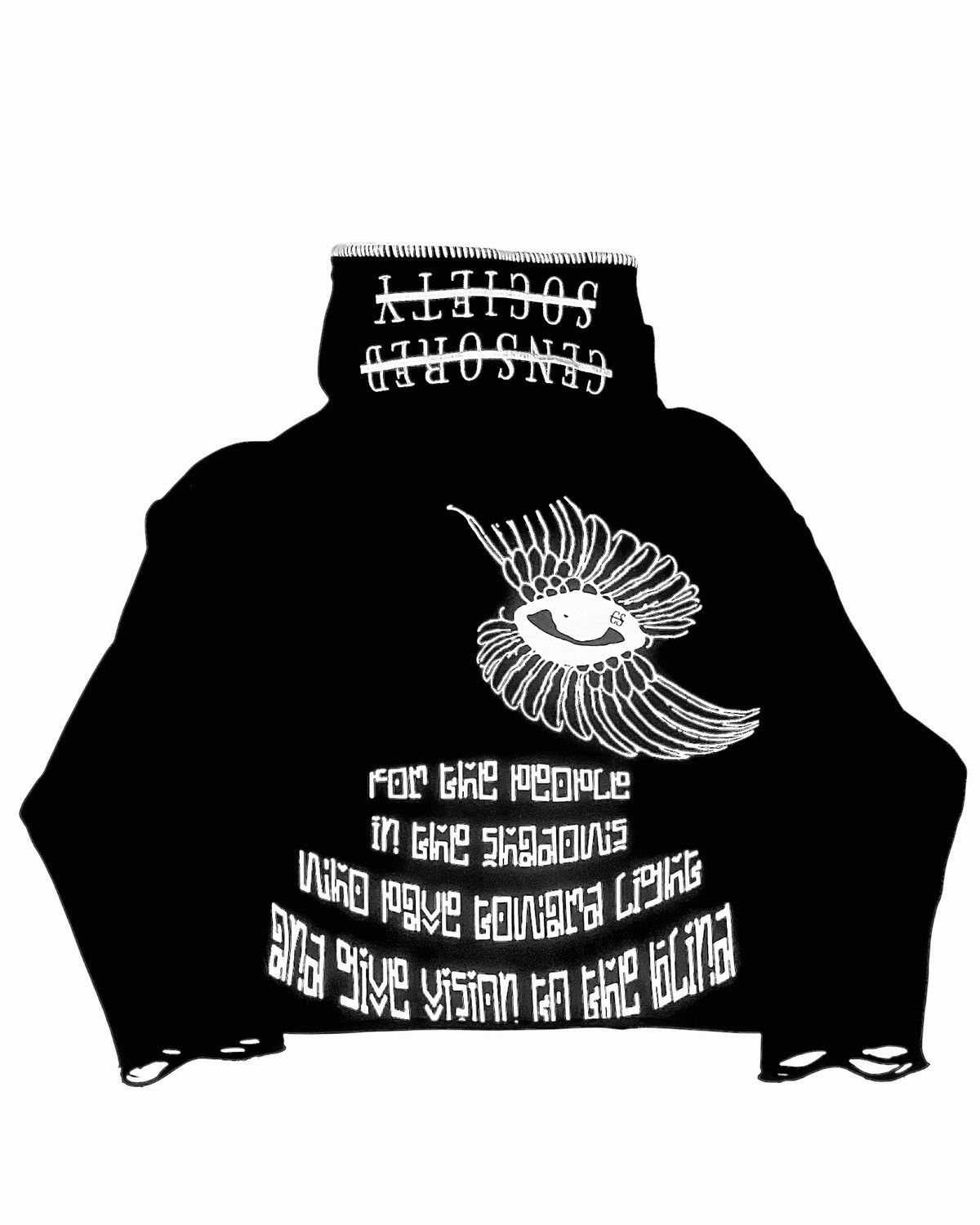 Designer × Japanese Brand Censored Society Black Saint Mary Cropped Hoodie Size US L / EU 52-54 / 3 - 2 Thumbnail
