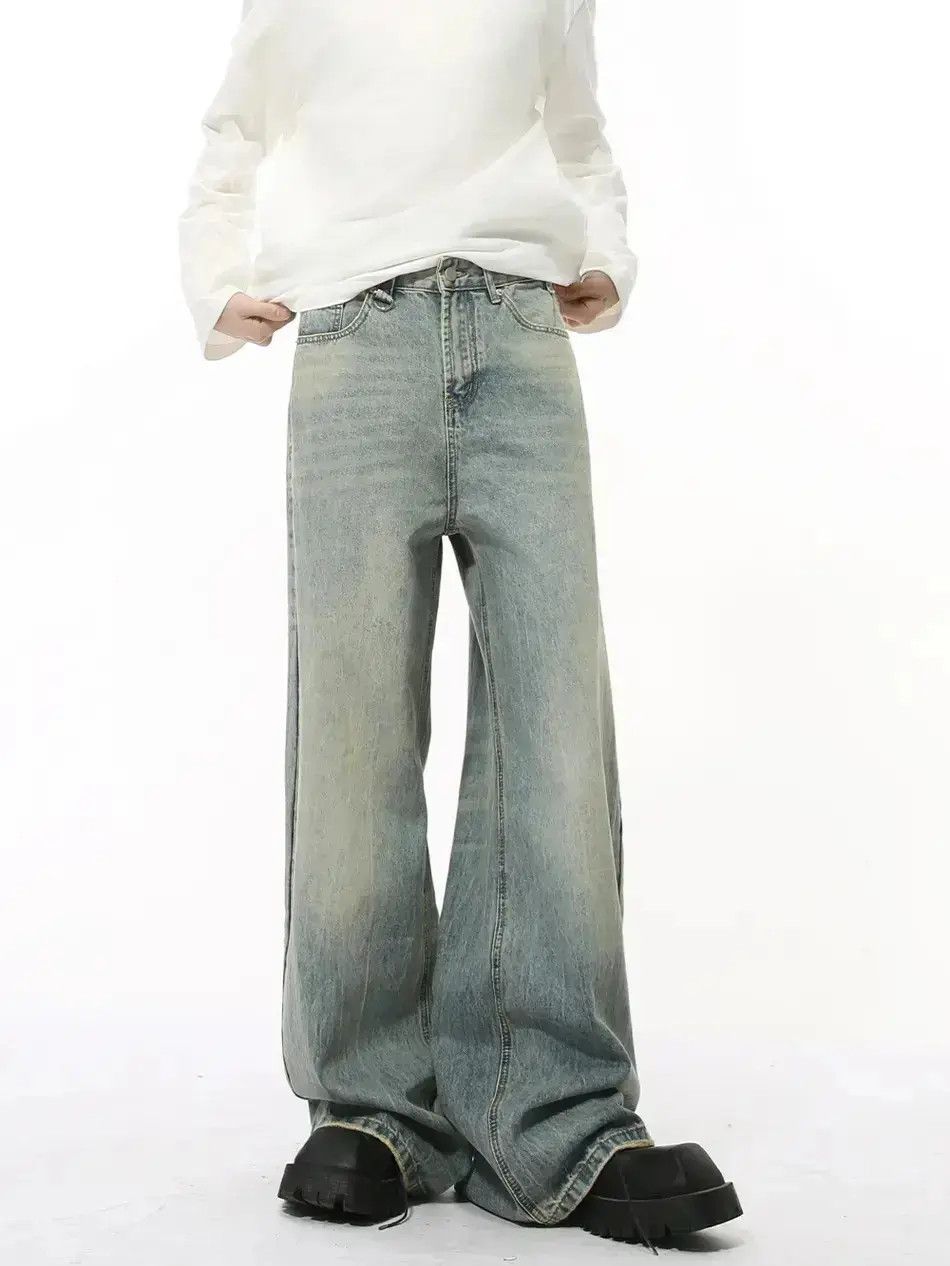Japanese Brand Retro loose straight leg high street jeans Size US 32 / EU 48 - 6 Thumbnail