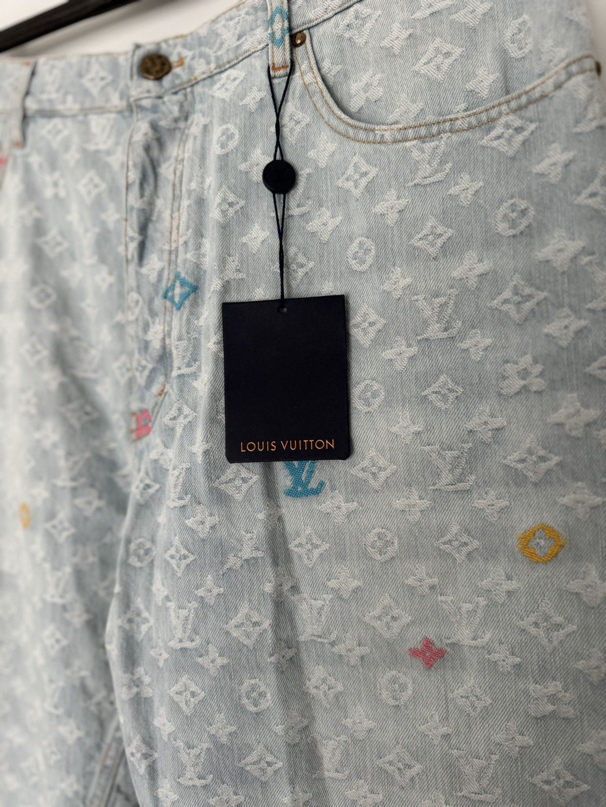 Louis Vuitton × Tyler The Creator Louis Vuitton Tyler The Creator Monogram Denim Pants Size US 34 / EU 50 - 2 Thumbnail