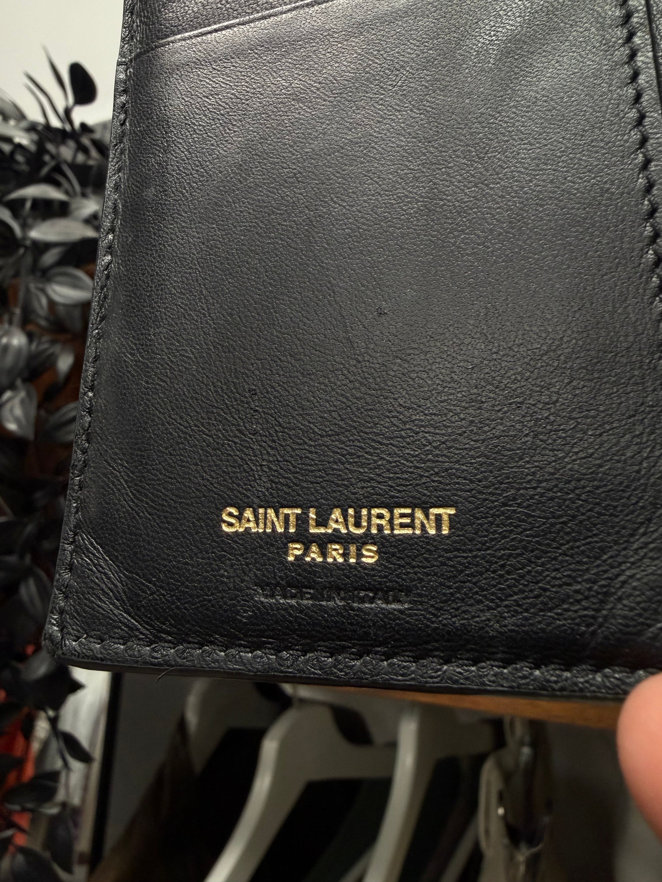 Saint Laurent Paris Saint Laurent Crocodile Embossed Leather Long Wallet Size ONE SIZE - 4 Thumbnail