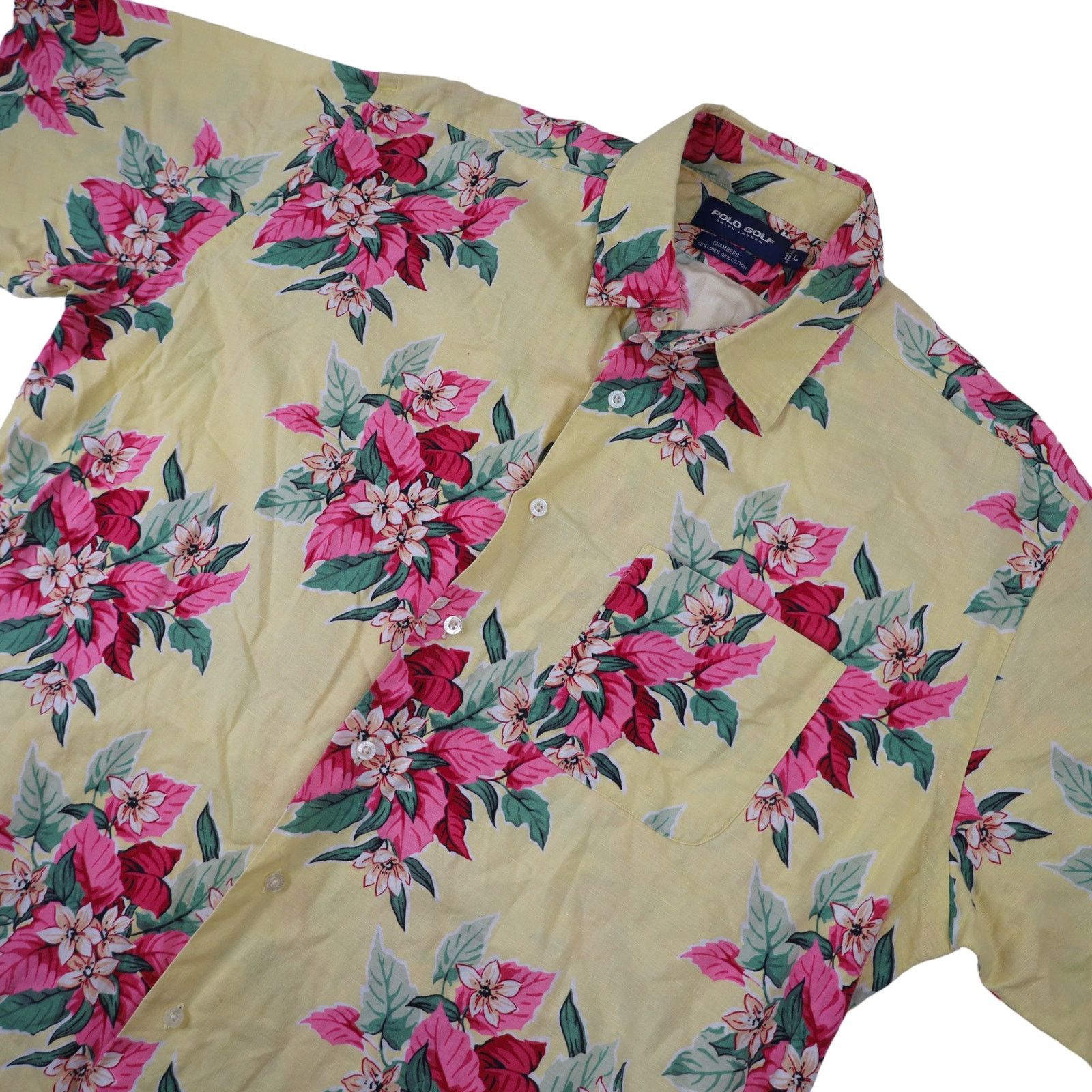 Polo Ralph Lauren × Vintage Vintage Polo Golf Ralph Lauren Floral Hawaiian Shirt Size US L / EU 52-54 / 3 - 2 Thumbnail