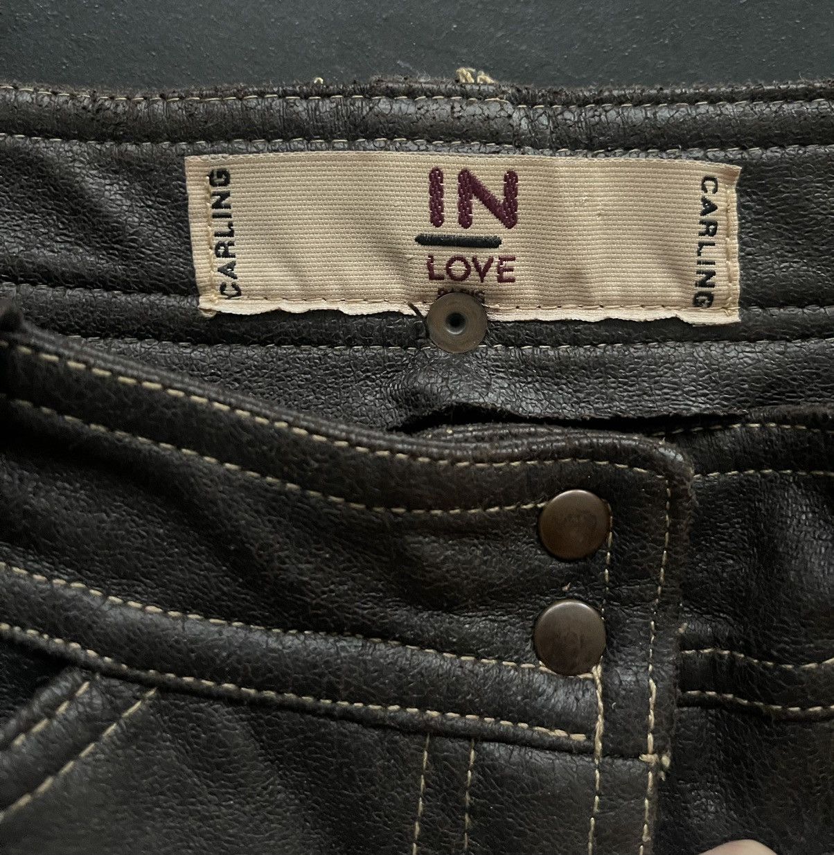 Leather × Vintage Carling in love bermuda in leather Size US 28 / EU 44 - 5 Thumbnail
