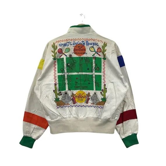 Jean Charles De Castelbajac Vtg 80’ JEAN CHARLES De CASTELBAJAC Tennis Art Jacket Size L / US 10 / IT 46 - 3 Thumbnail