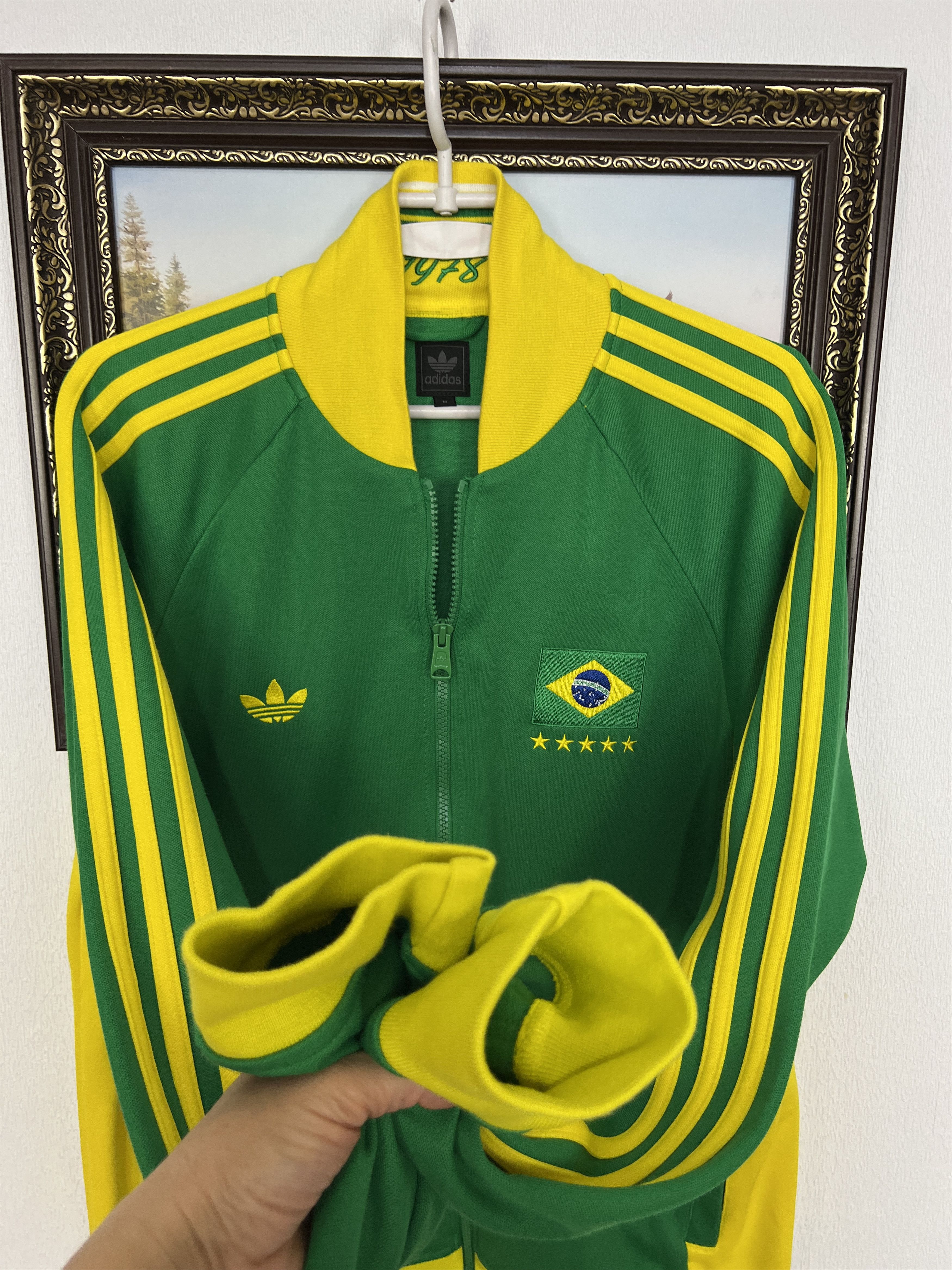 Adidas Originals Brazil Football Jacket Soccer World Cup Track Top Size US M / EU 48-50 / 2 - 6 Thumbnail
