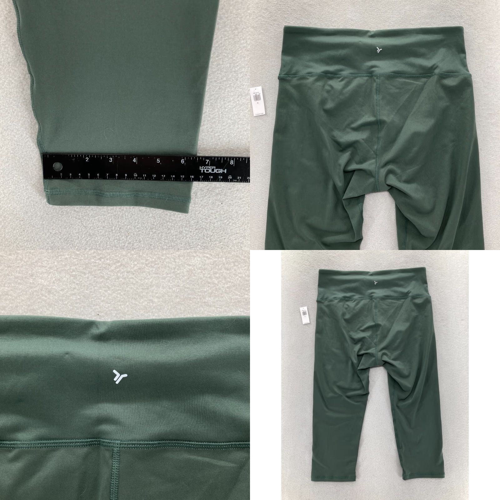 Old Navy Old Navy Active PowerPress Leggings Women's XL Green Cropped Go-Dry Gym Size 40" / US 18 - 8 Thumbnail