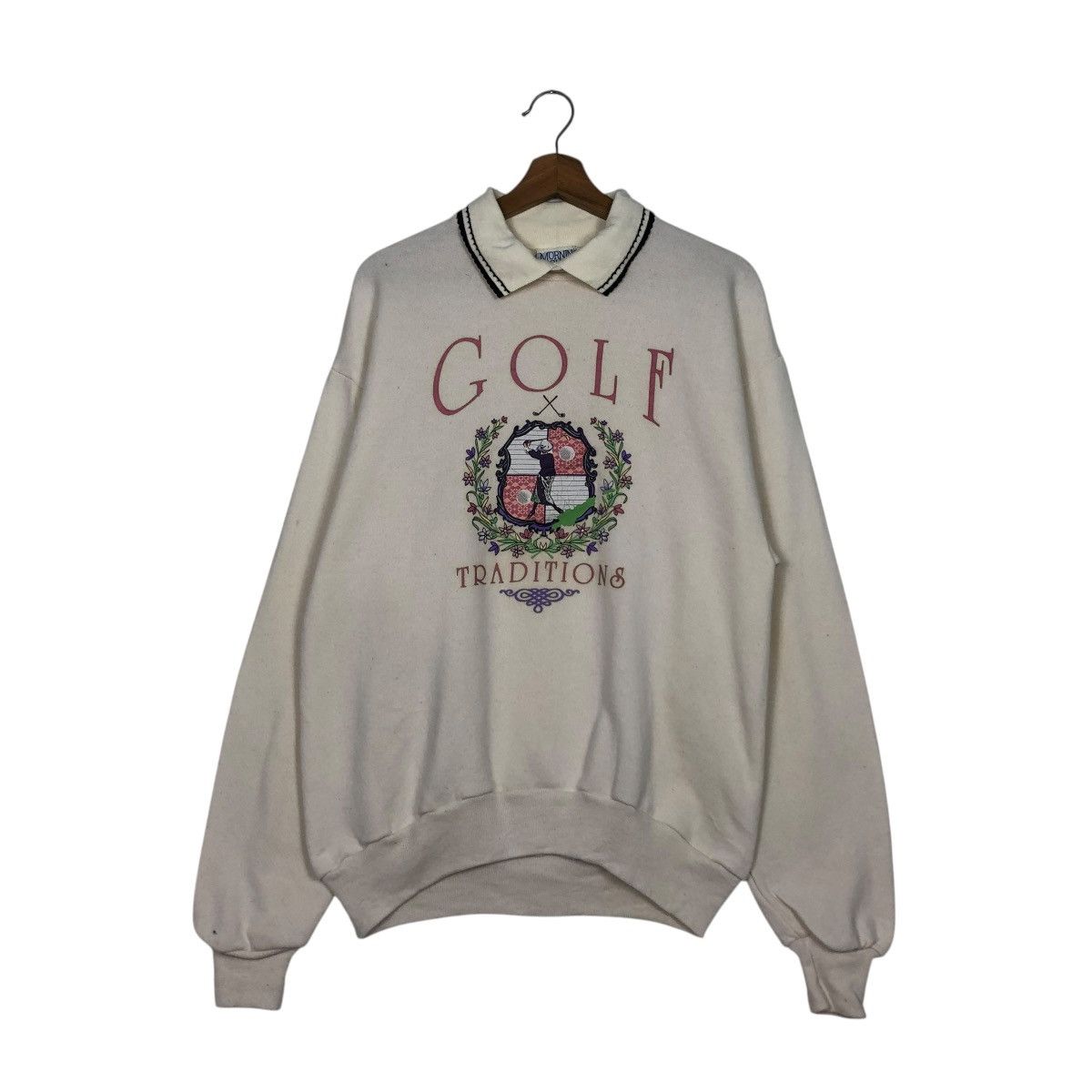Vintage 🔥VINTAGE COLLEGE SWEATSHIRT COLLAR MORNING SUN USA GOLF Size US M / EU 48-50 / 2 - 3 Thumbnail