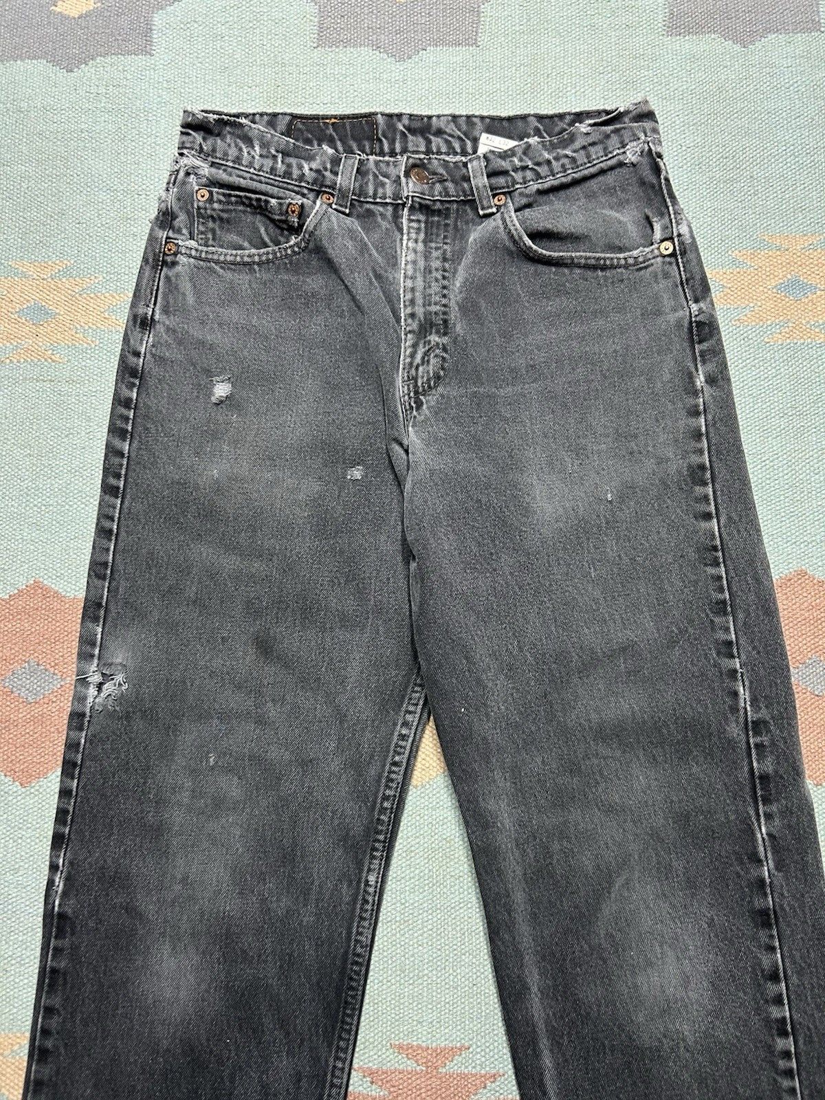 Vintage 90s Levis 550 jeans relaxed faded distress skater USA 30x31 Size US 30 / EU 46 - 4 Thumbnail