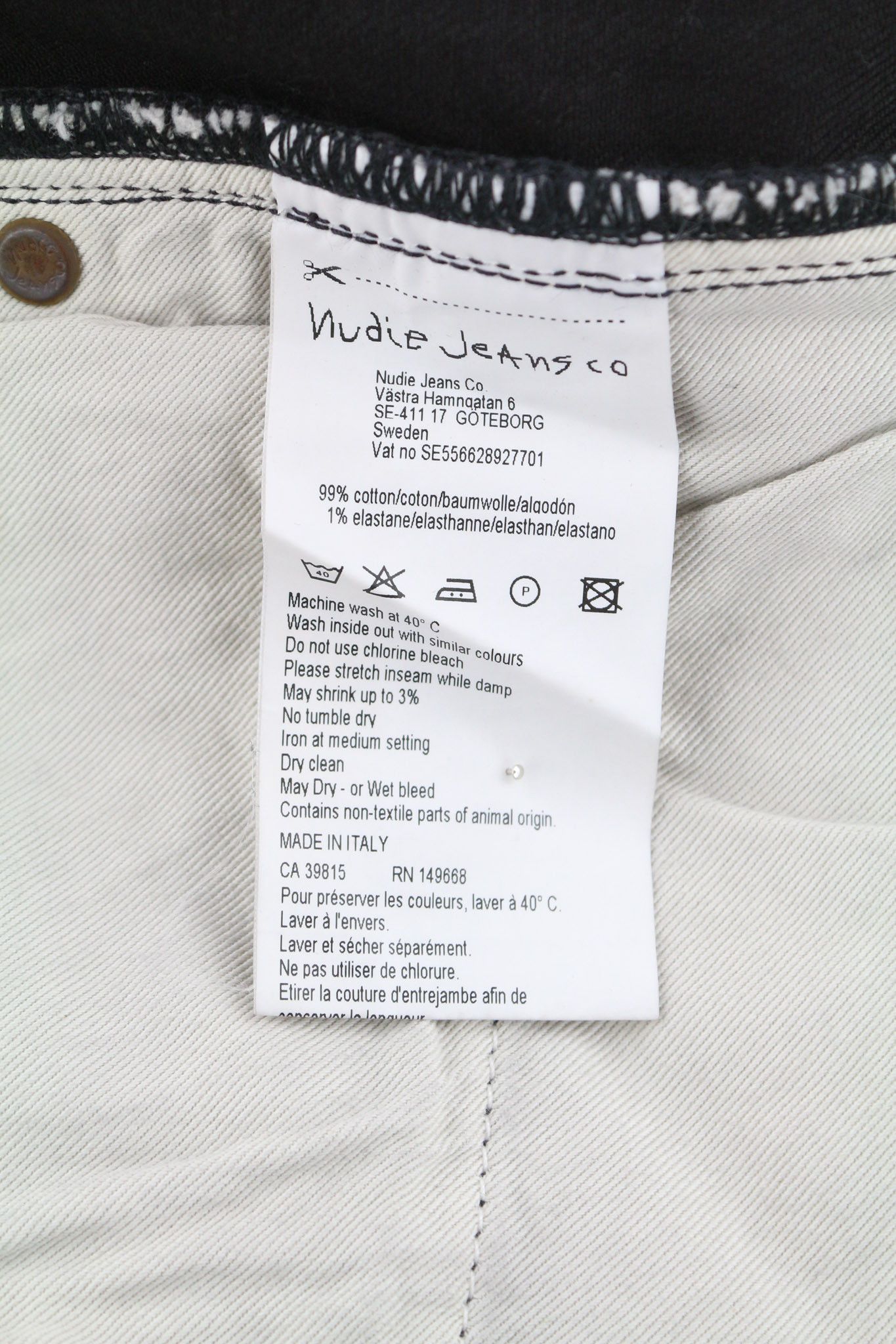 Nudie Jeans PIPE LED W30/L32 Grey Marble Organic Skinny Washed 81909 Size US 30 / EU 46 - 6 Thumbnail