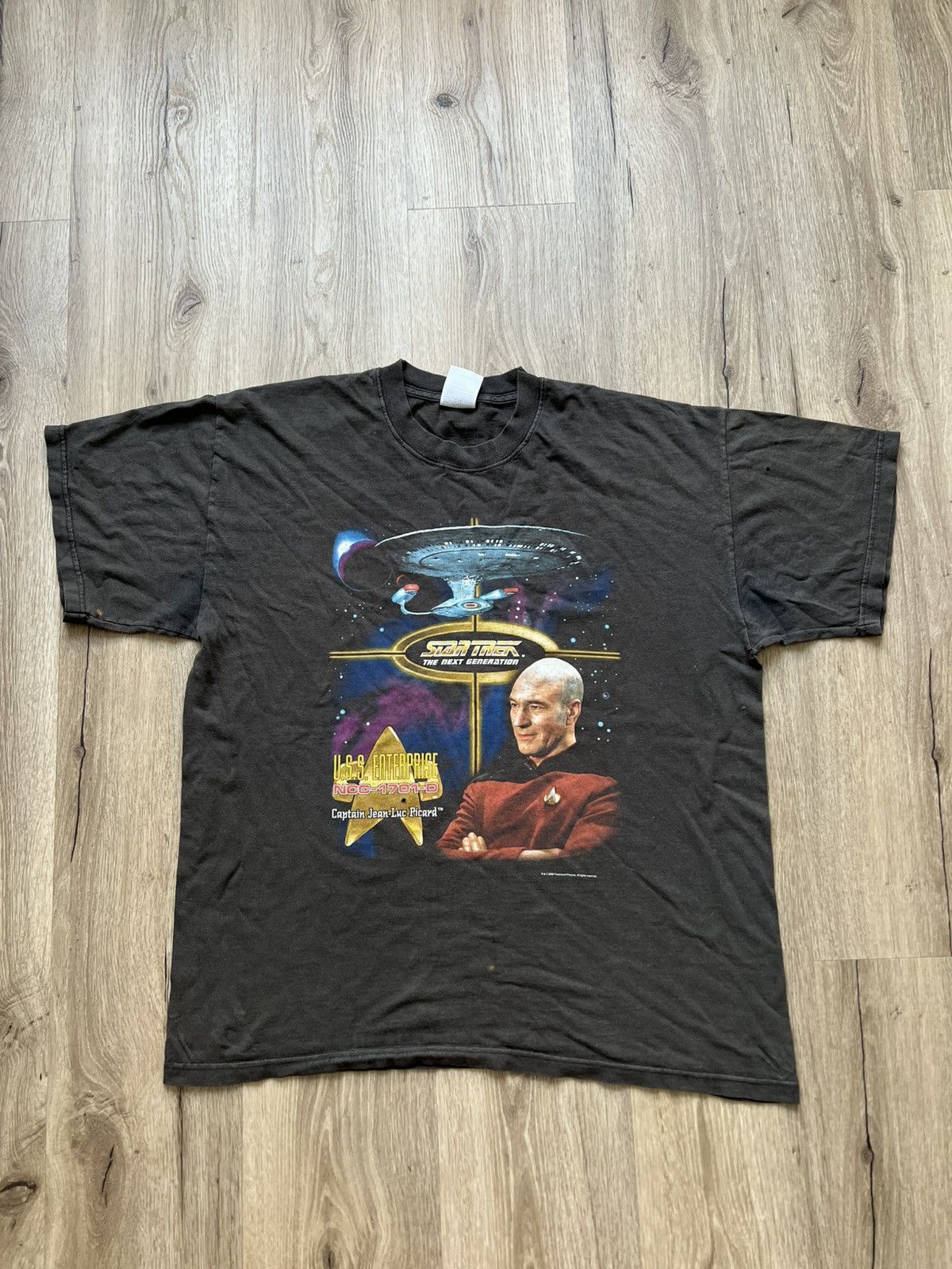 Vintage 2000 Star Trek Next Generation Tee Captain Jean-Luc Picard Size US XL / EU 56 / 4 - 1 Thumbnail