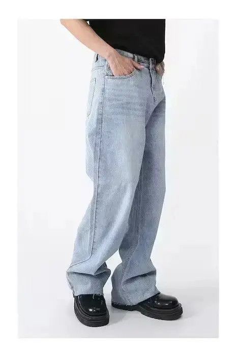 Japanese Brand Vintage Faded Blue Wide leg jeans Size US 28 / EU 44 - 4 Thumbnail