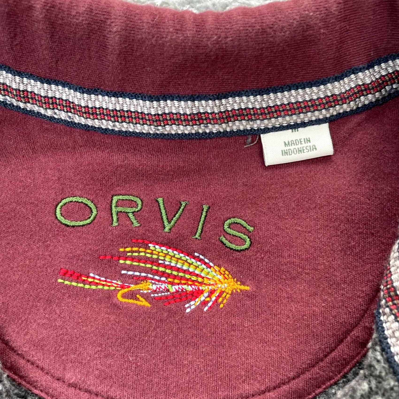 Orvis Orvis Sweatshirt Mens Medium Gray Cotton Mock Neck Quarter Zip Hiking Fishing Size US M / EU 48-50 / 2 - 5 Thumbnail