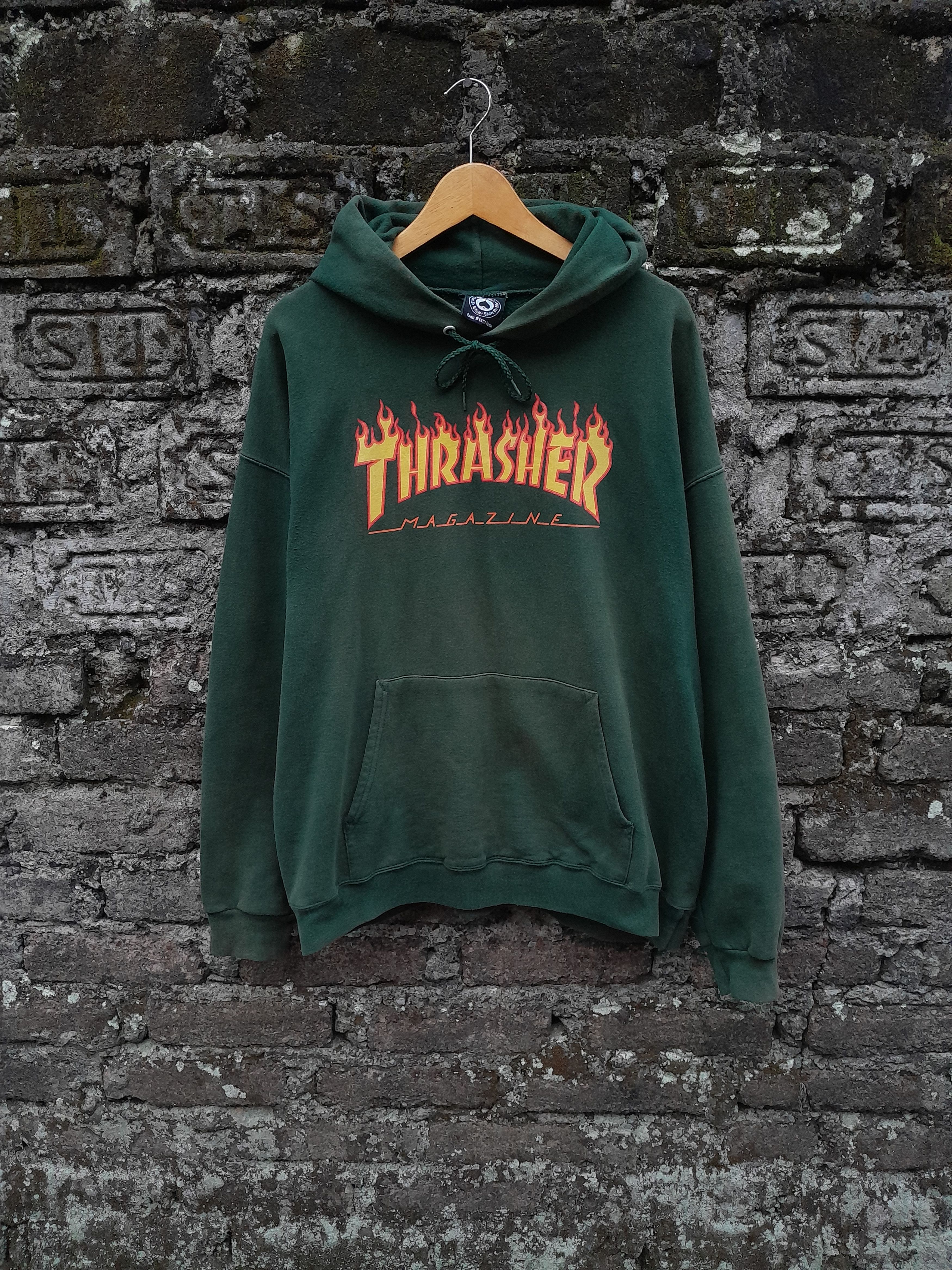 Thrasher Vintage Streetwear Thrasher skateboard magazine hoodie Size US L / EU 52-54 / 3 - 5 Thumbnail