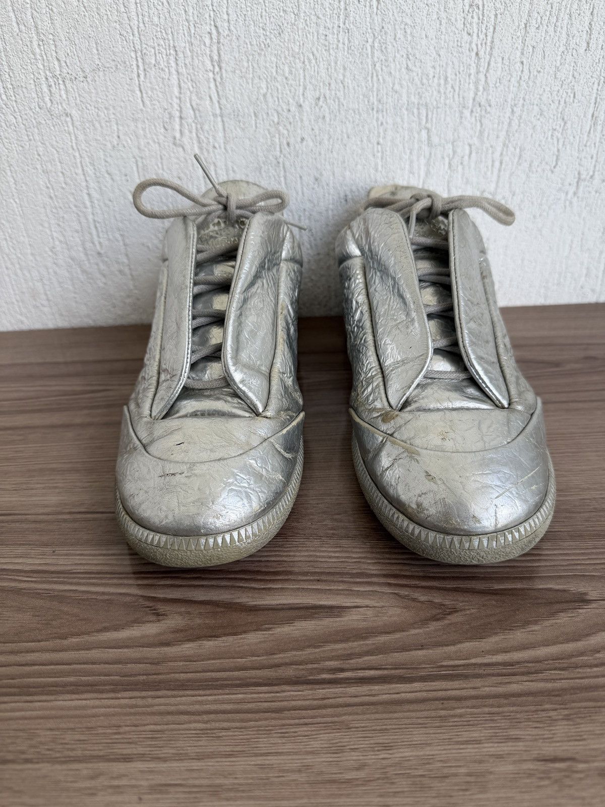 Maison Margiela crinkled metallic silver Future low Size US 11.5 / EU 44-45 - 6 Thumbnail