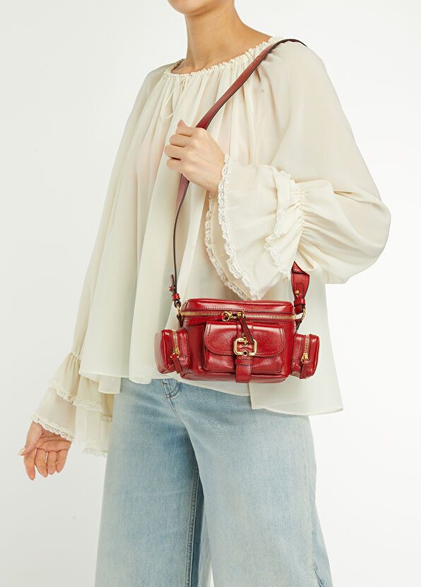 Chloe o1loc1c10126 Size: OS / Camera Small Double Carry Bag in Red Size ONE SIZE - 2 Thumbnail