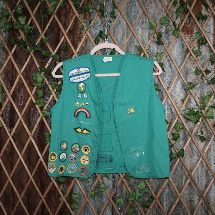 Vintage Large - Vintage Y2K Girl Scouts USA 1990s youth patch vest Size L / US 10 / IT 46 - 1 Thumbnail