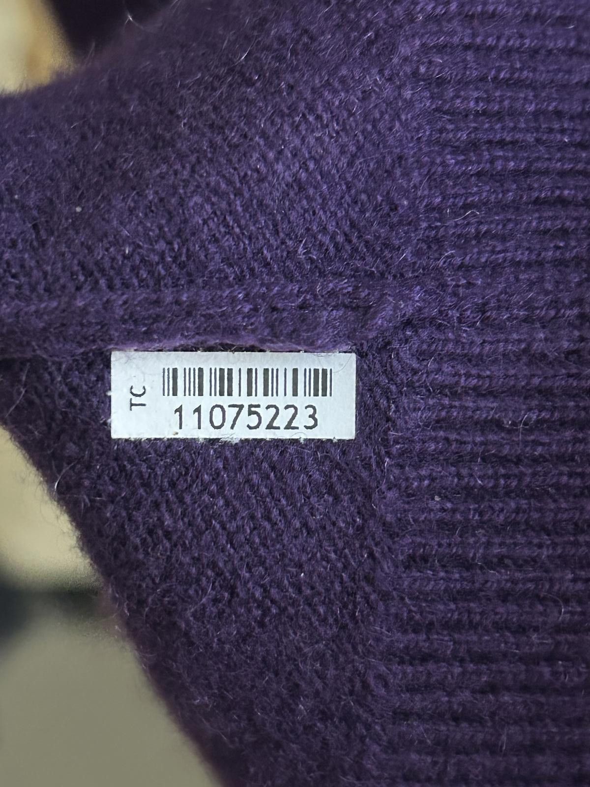 Designer Womens Tie Neck Short Sleeve Sweater Top Purple Knit Preppy Size S / US 4 / IT 40 - 6 Thumbnail