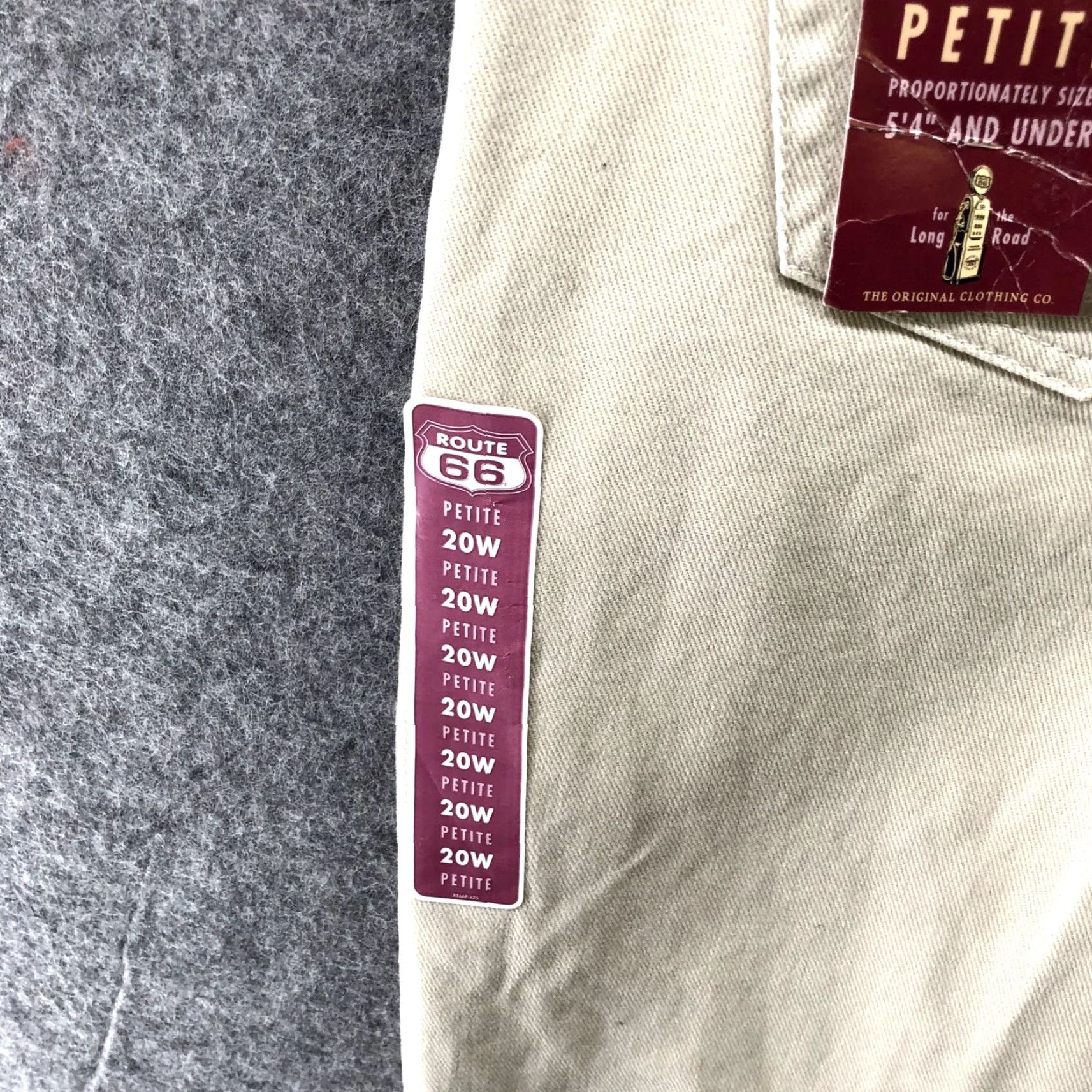 Route 66 NWT Route 66 Relaxed Fit Chino Jeans 5 Pocket Womens 20P Beige Canvas Denim Shirt? Size 42" / US 20 - 7 Thumbnail