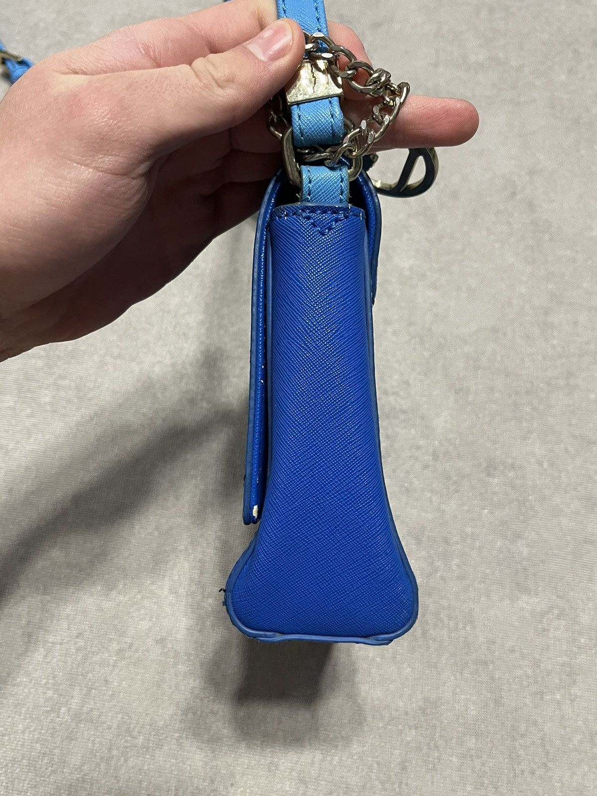 Trussardi Trussardi Jeans Womens Shoulder Bag Blue Logo Small Handle Size ONE SIZE - 5 Thumbnail