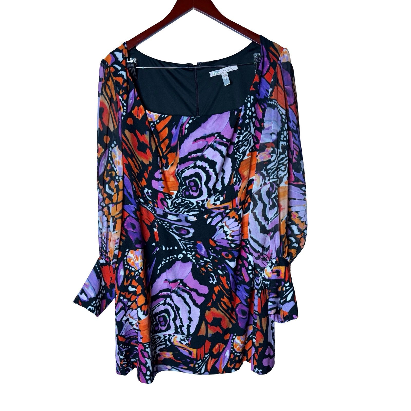 Hutch Anthropologie Hutch Elaine Mini Dress in purple orange sz 18 Size XXL / US 16-18 / IT 52-54 - 2 Thumbnail