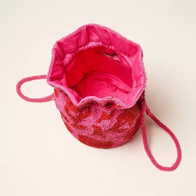 Kate Spade NWT Kate Spade x Target Beaded Floral Bucket Bag Drawstring Size ONE SIZE - 4 Thumbnail