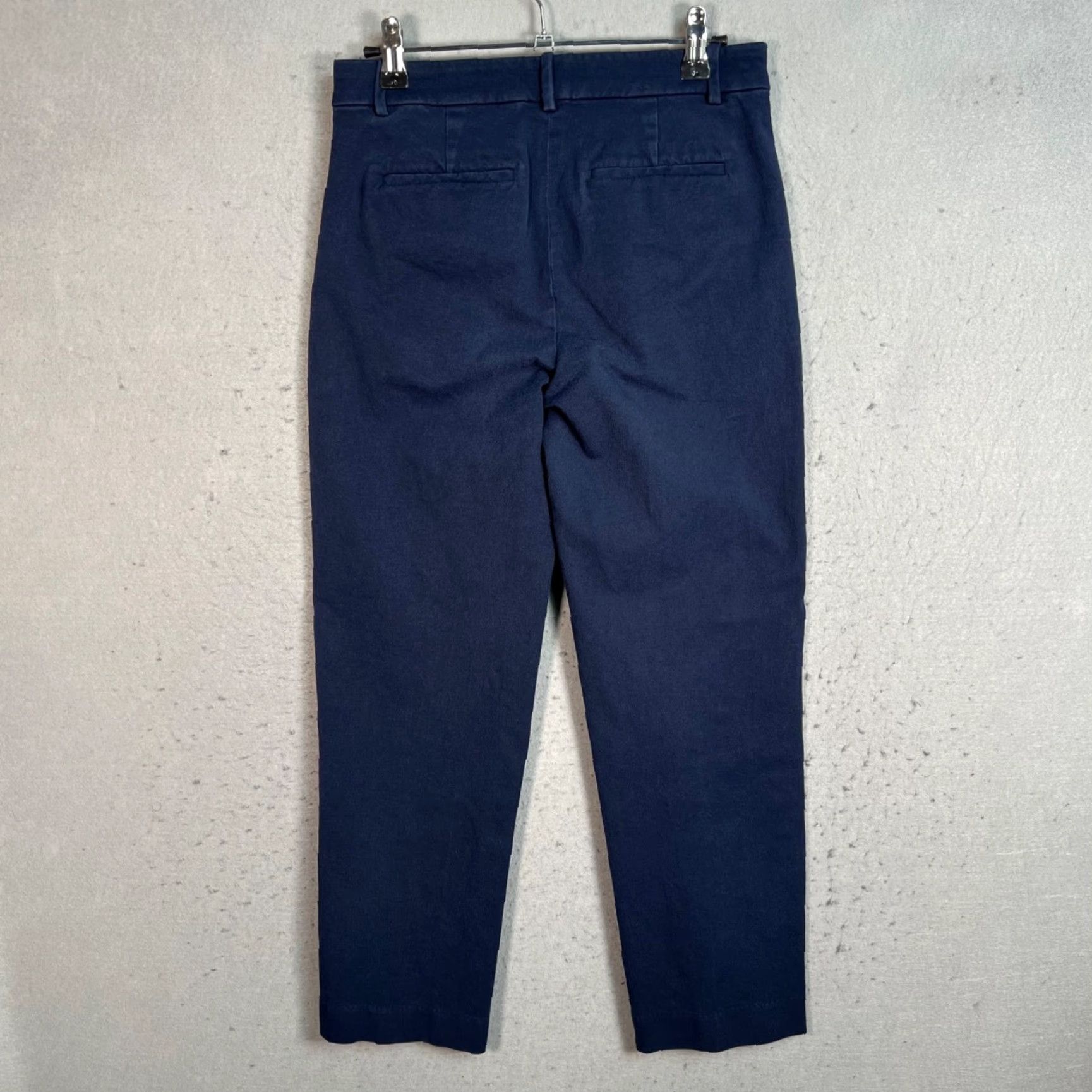 J.Crew J.Crew Kallie Womens Slim Fit Dress Pants - Navy Blue, Size 12, Cotton Blend, Flat Front, Straight Leg, Regular, Officewear, Womens Size 34" / US 12 / IT 48 - 2 Thumbnail