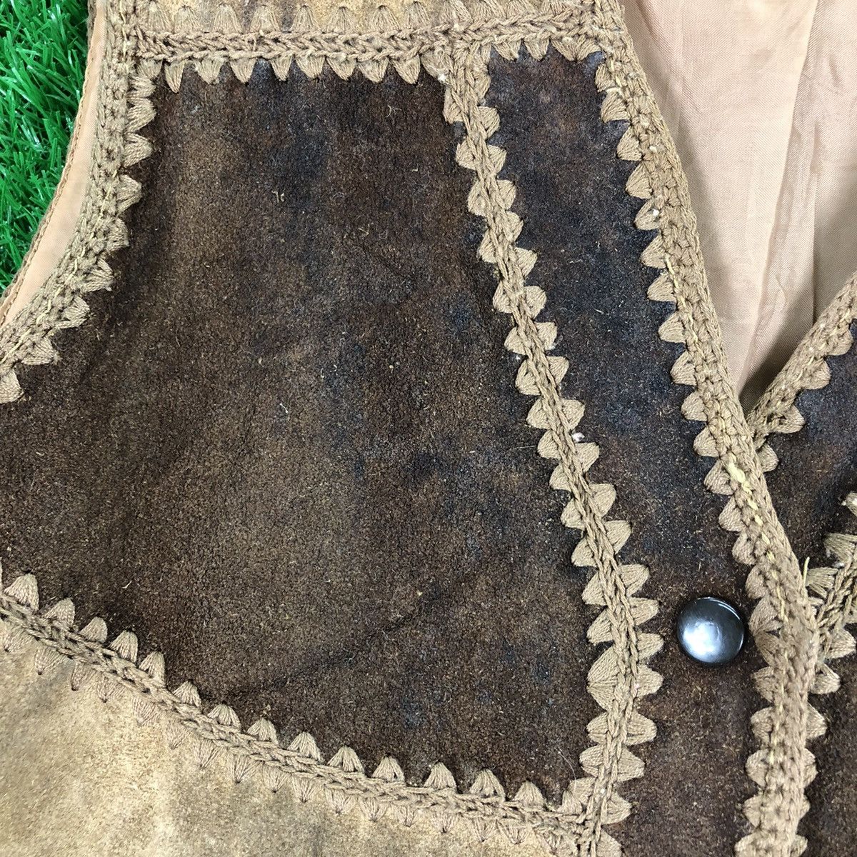 Vintage Vintage 80's Suede Leather Patchwork Vest Size US XS / EU 42 / 0 - 9 Thumbnail