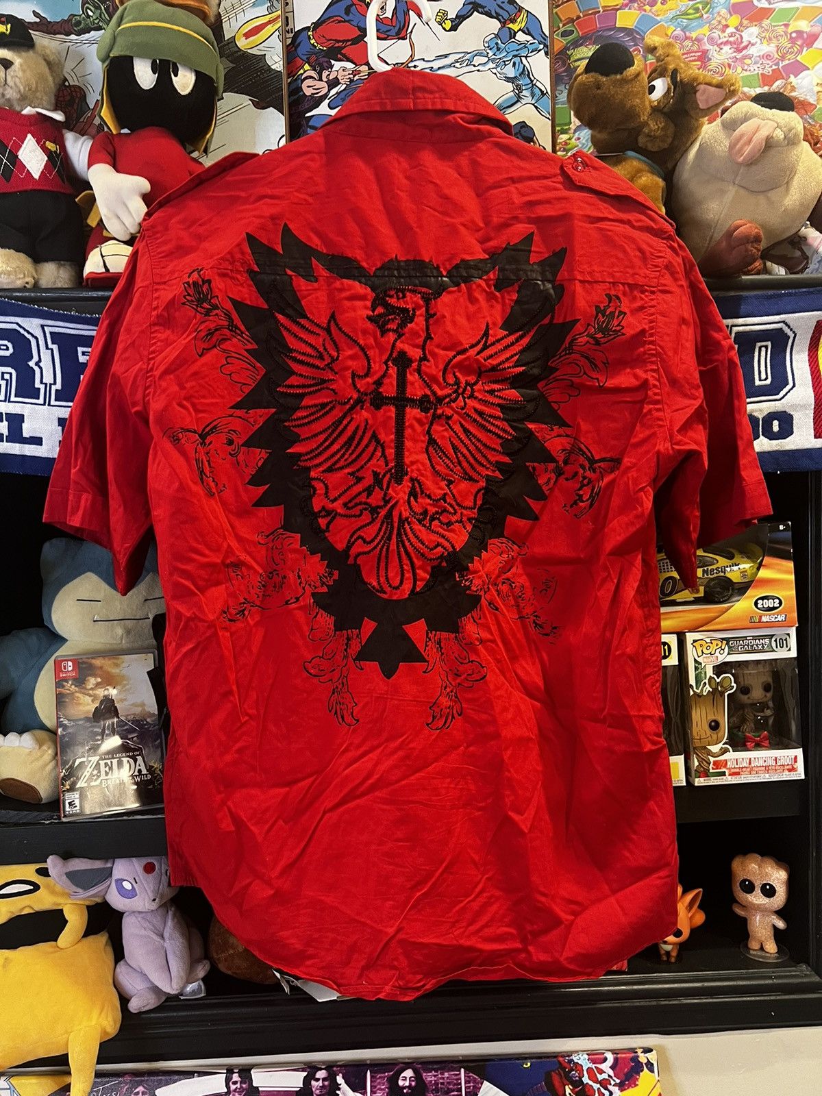 Affliction Beautiful Red Ape Affliction Style Short Sleeve Button Up Size US M / EU 48-50 / 2 - 1 Thumbnail