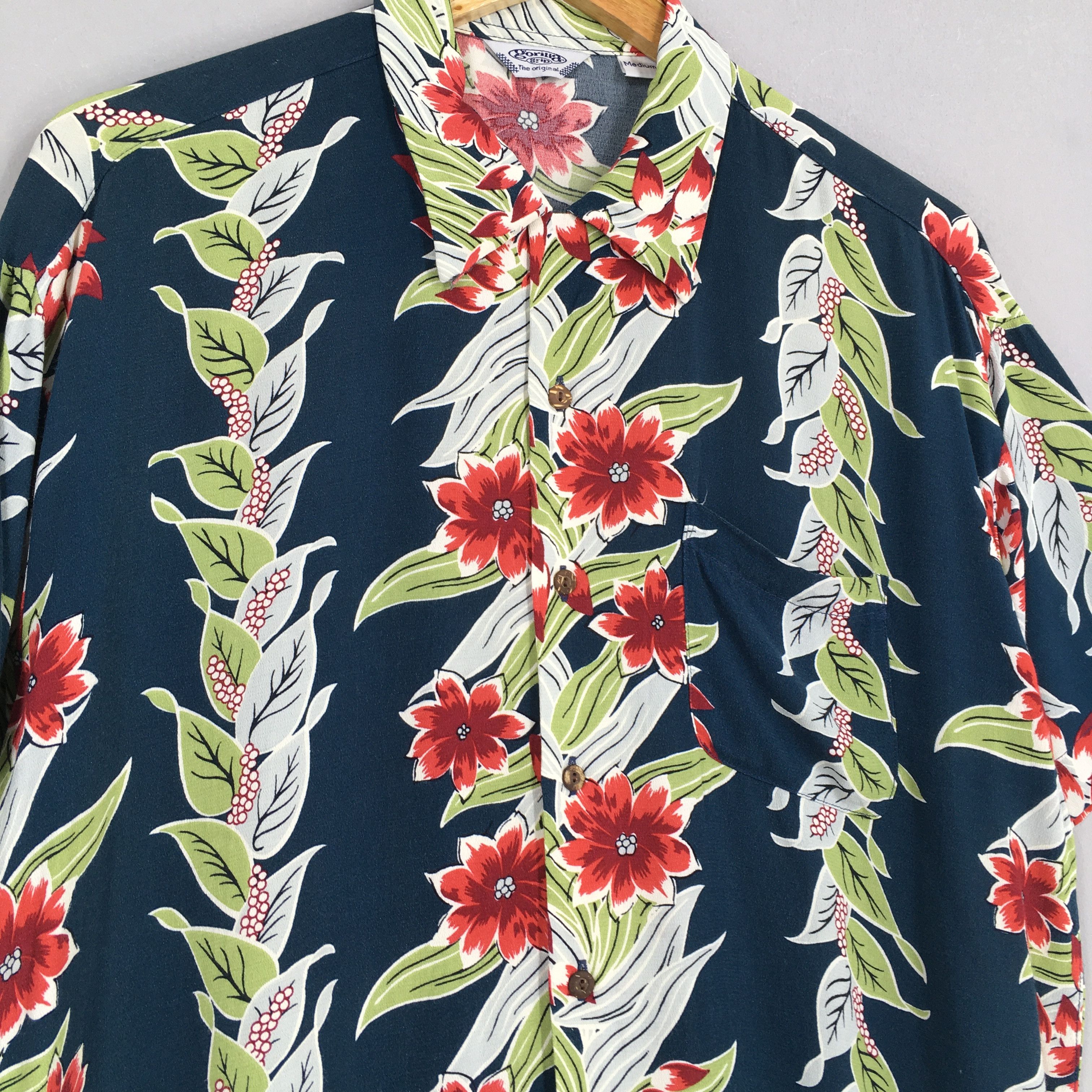 Other Vintage 80s Hawaii Aloha Flower Shirt Medium Size US M / EU 48-50 / 2 - 3 Thumbnail