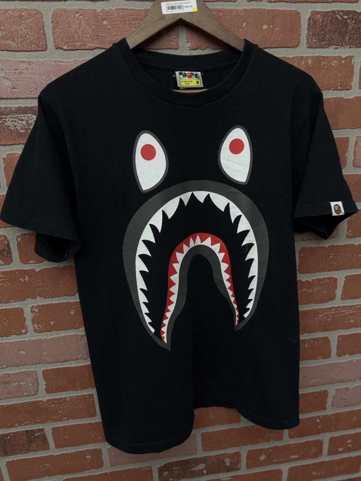 Bape Bape Shark PONR RARE Logo Tee Size M 🧼 Size US M / EU 48-50 / 2 - 3 Thumbnail
