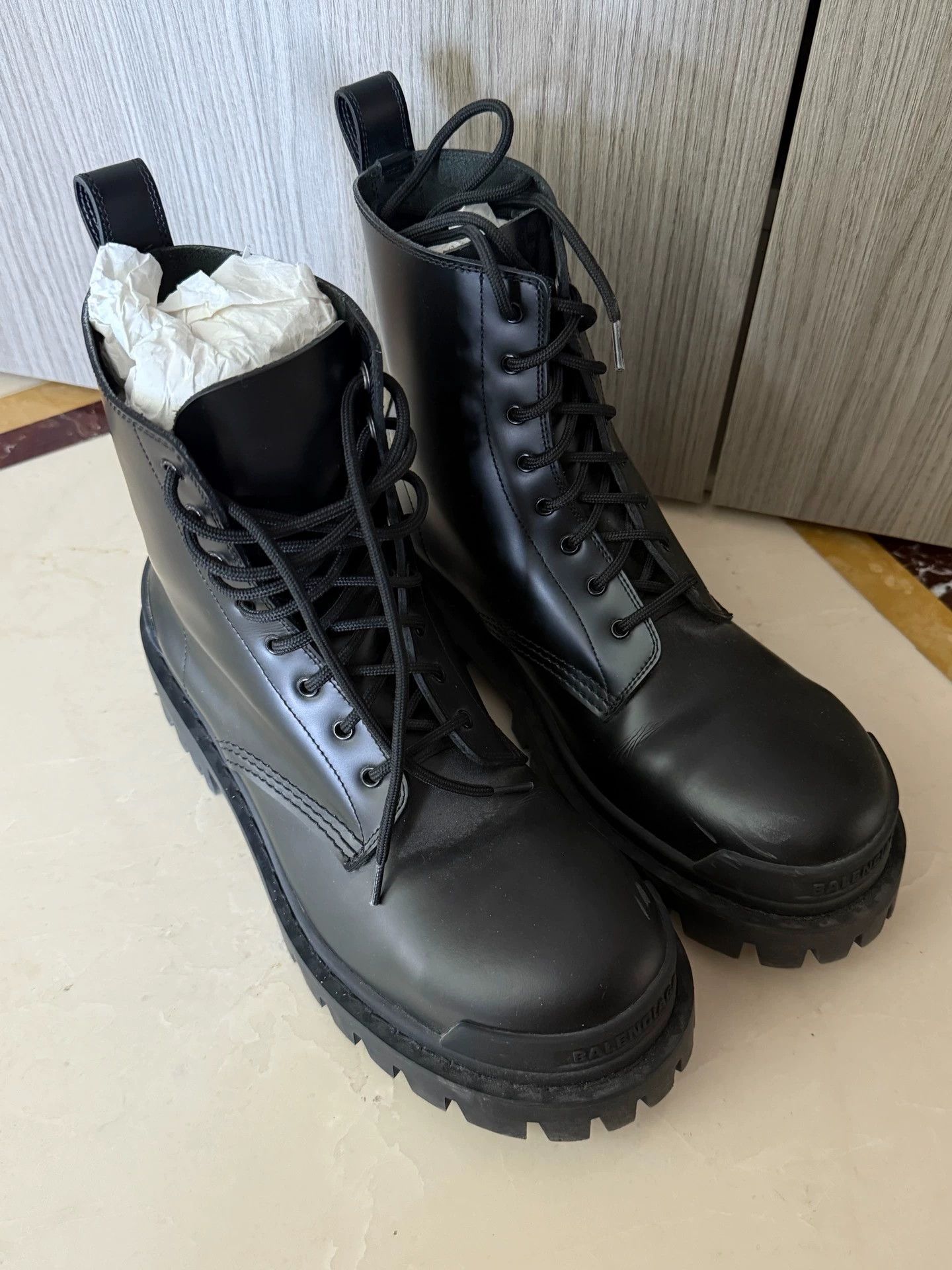 Balenciaga Balenciaga Strike black combat boots Size US 7.5 / IT 37.5 - 1 Thumbnail