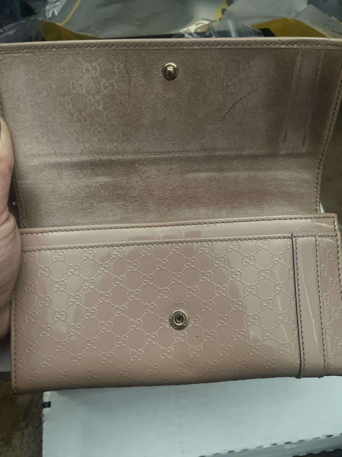 Gucci Gucci Pink Patent Microguccissima Wallet Size ONE SIZE - 3 Thumbnail