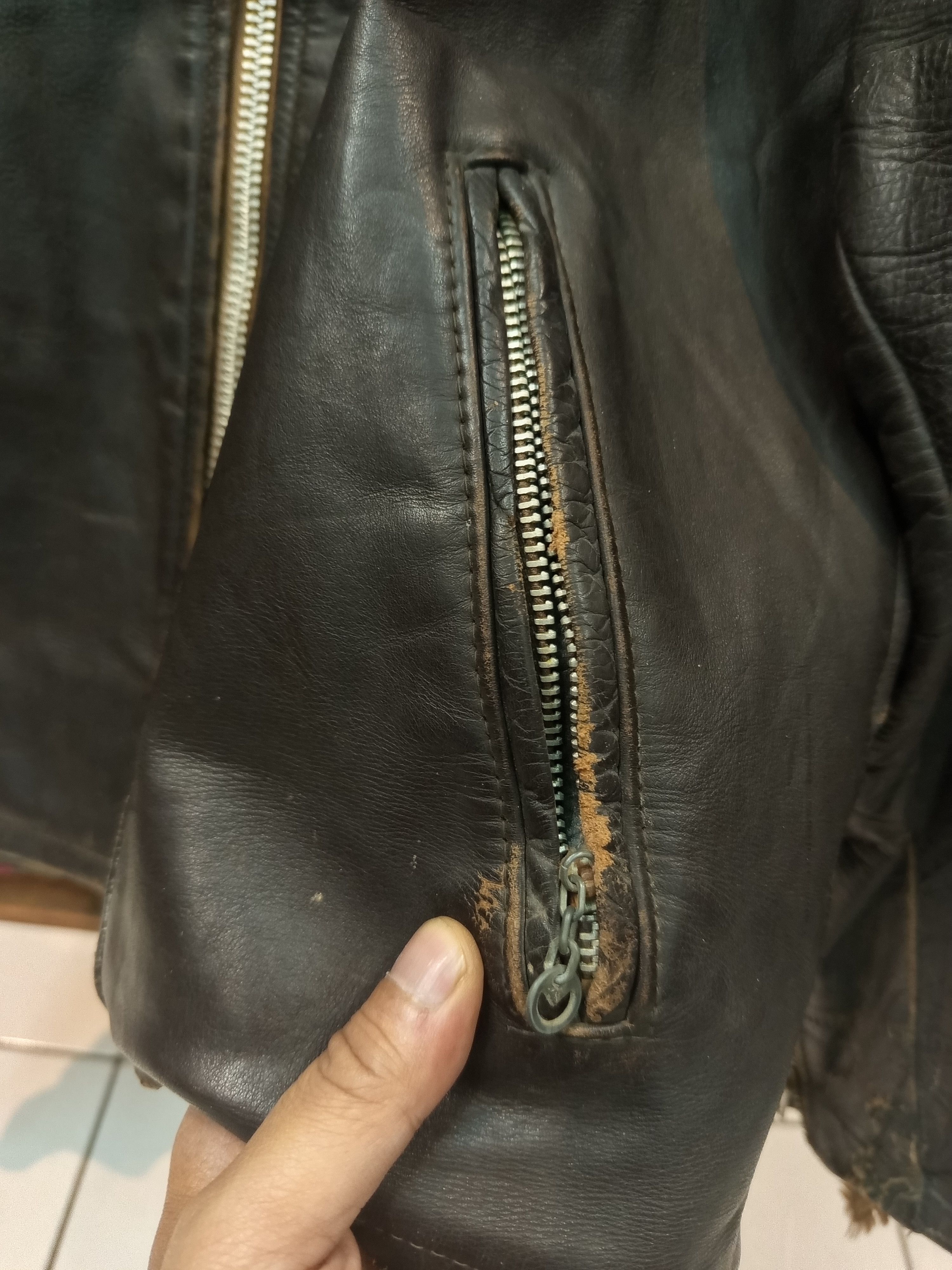 Schott 1970s Schott Bros Leather Biker Jacket Size US L / EU 52-54 / 3 - 19 Thumbnail