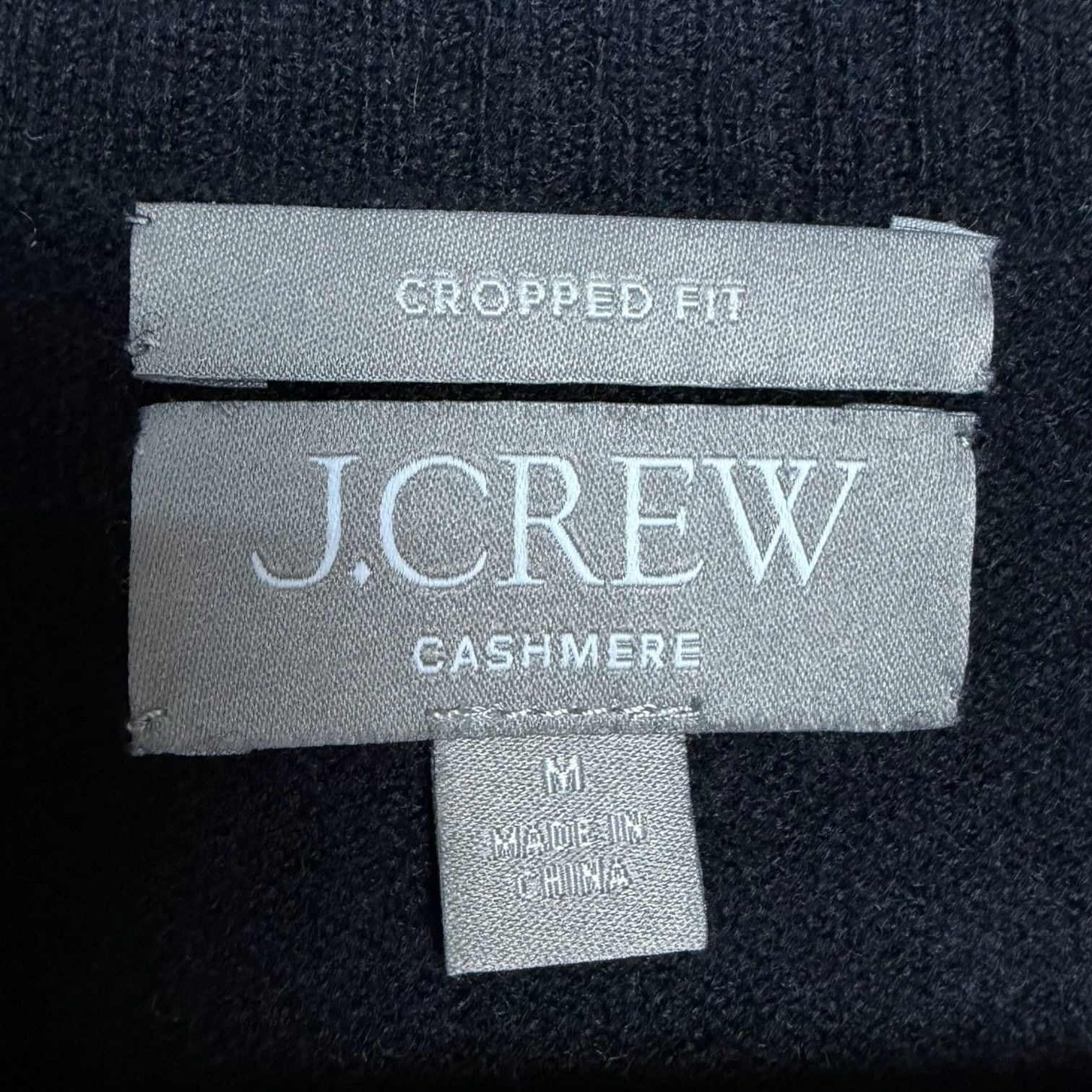 J.Crew J Crew Cropped Fit Luxury Women's M Black Cashmere Sweater Size M / US 6-8 / IT 42-44 - 4 Thumbnail