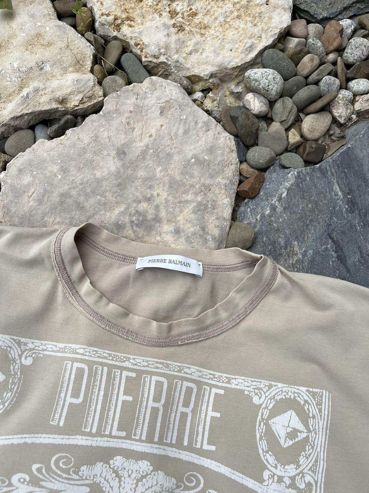 Balmain × Designer × Pierre Balmain Pierre Balmain stretchy t-shirt tee mirror reflection card Size US L / EU 52-54 / 3 - 11 Thumbnail