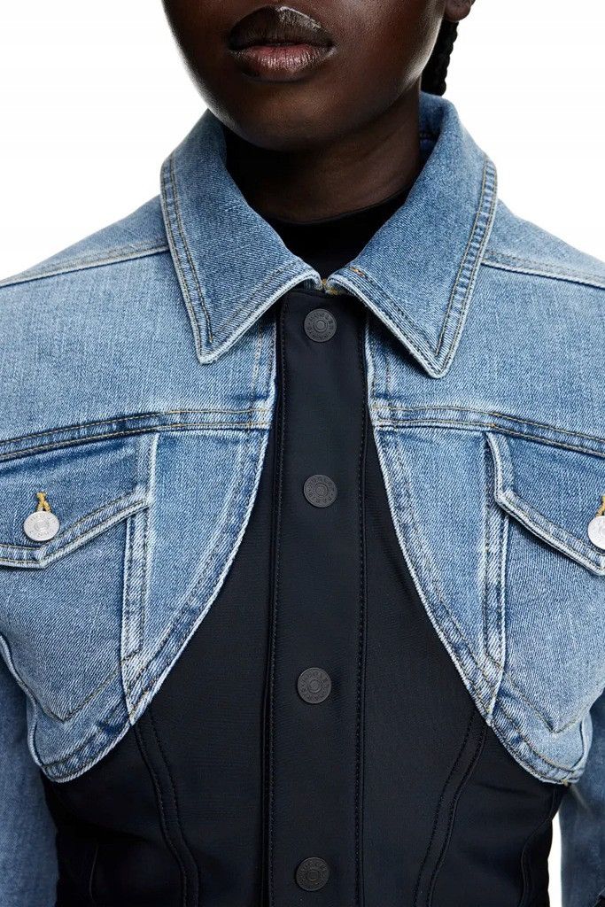 Mugler Mugler x H&M Women’s Denim Jacket Size S Size S / US 4 / IT 40 - 14 Thumbnail