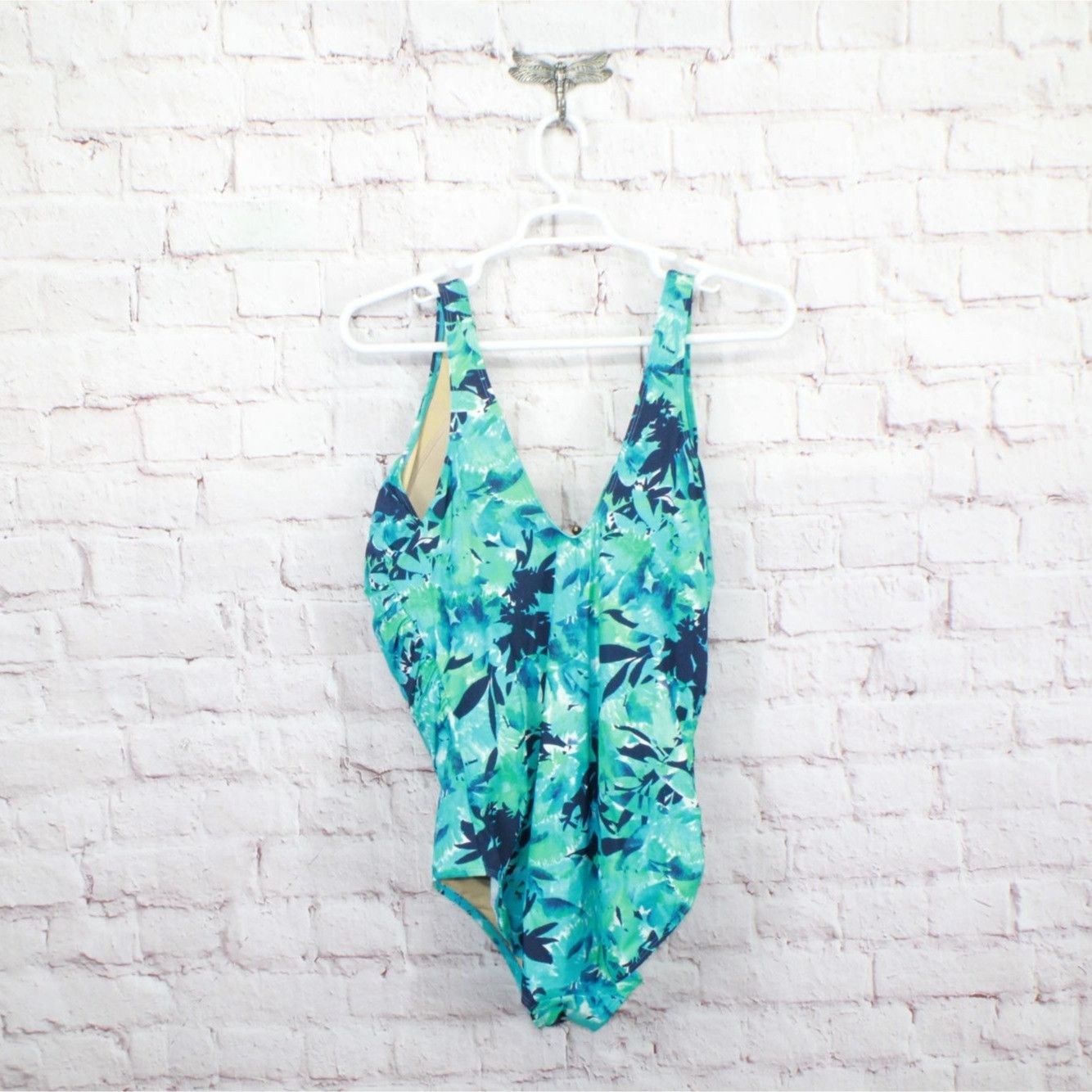 L.L. Bean × Swims LL Bean Shaping Swimwear Tanksuit Watercolor Floral Print Size 3XL / US 20-22 - 6 Thumbnail