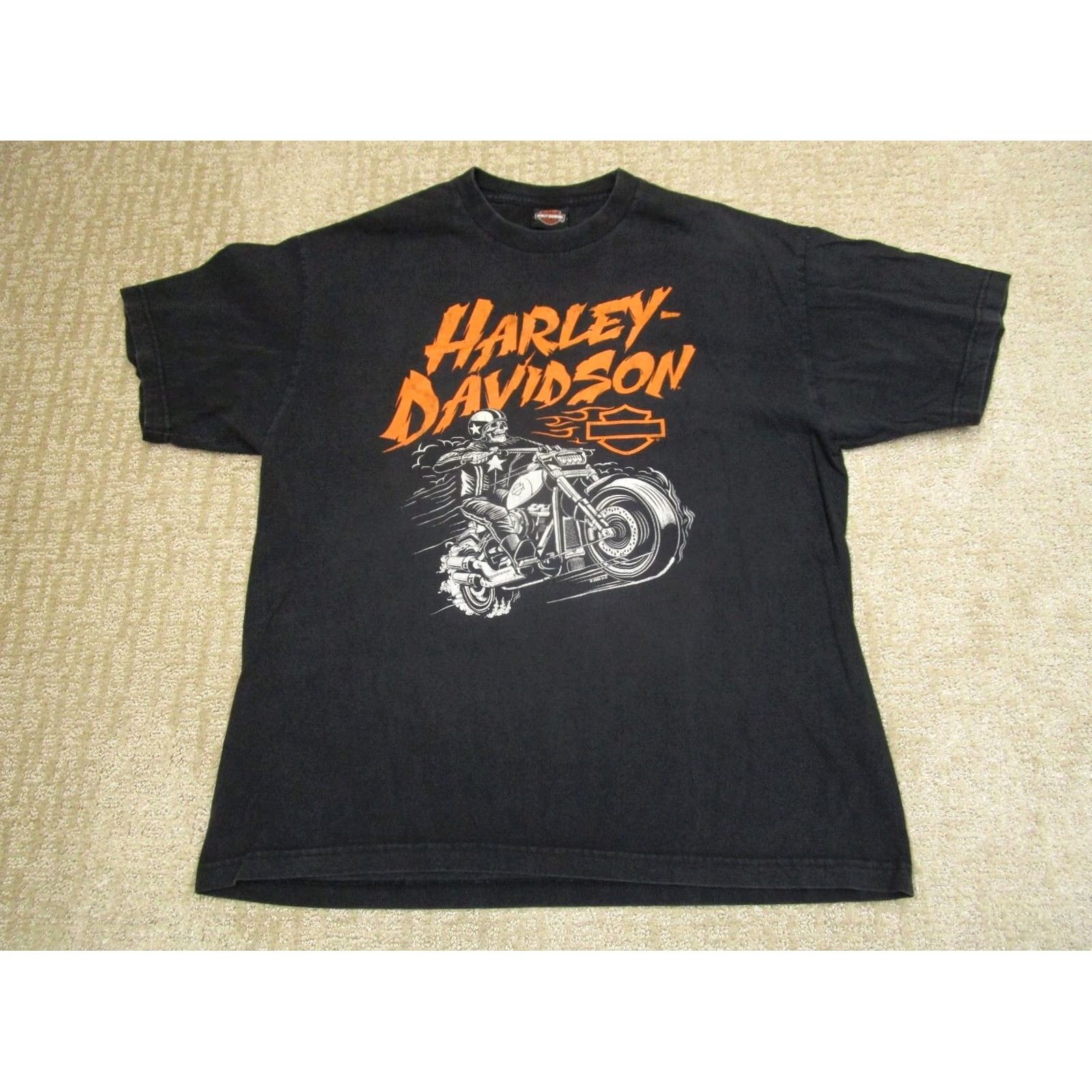 Harley Davidson Harley-Davidson Shirt Men 3XL Black Short Sleeve Las Vegas Dia De Los Muertos T-Shirt Graphic Print Logo Crew Neck All Seasons Fall Summer Winter Men Size US XXL / EU 58 / 5 - 2 Thumbnail
