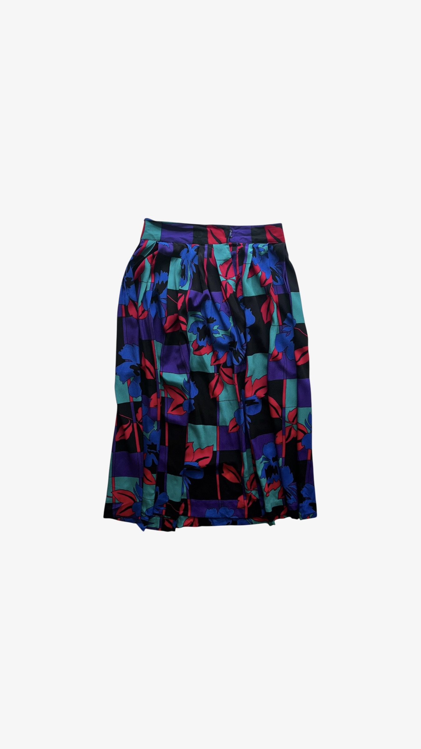 Dior Vintage 80s Women's Christian Dior Abstract Floral Skirt Size 28" / US 6 / IT 42 - 3 Thumbnail