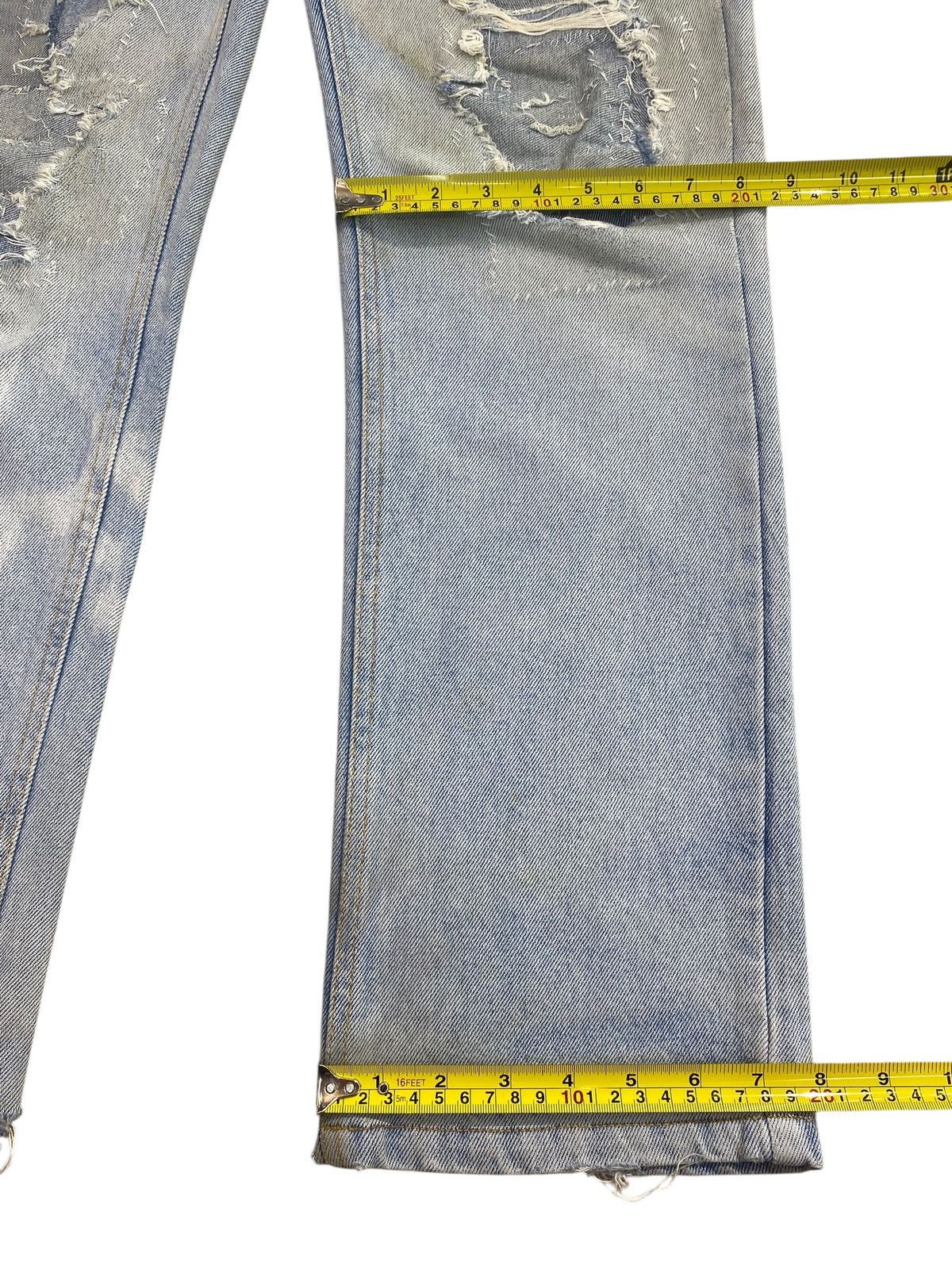 Japanese Brand Japanese Brand Light Wash Style Distressed Patch Work Jeans Size US 30 / EU 46 - 8 Thumbnail