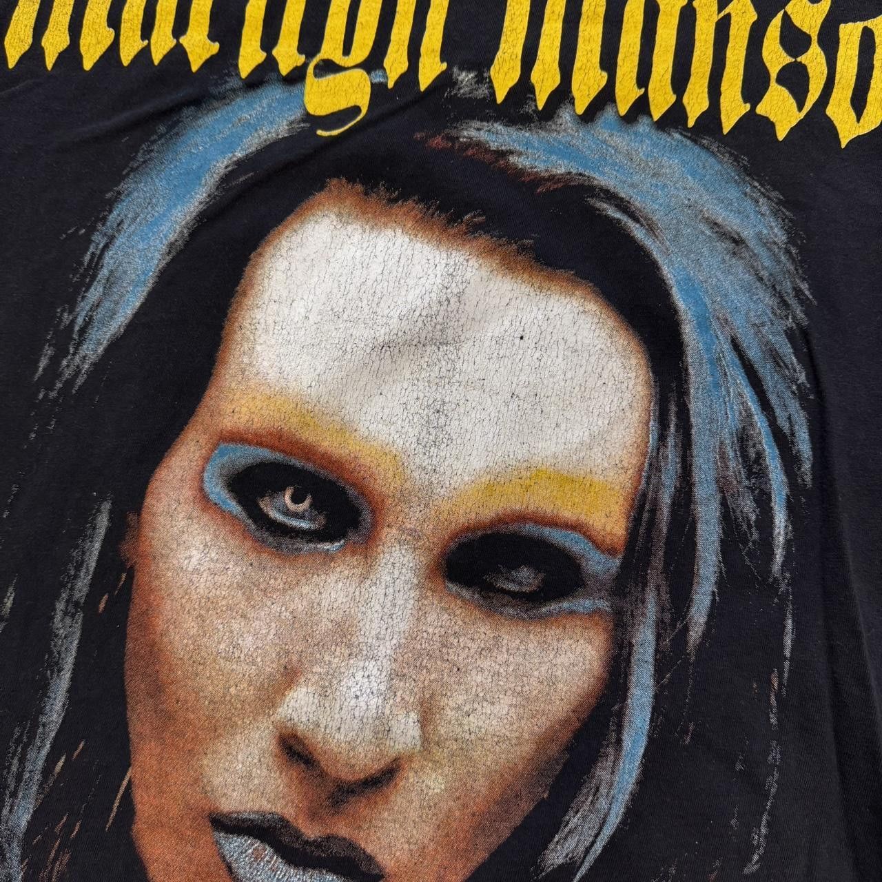 Vintage Vintage 90s Marilyn Manson Huge Face Band T-Shirt Size US L / EU 52-54 / 3 - 2 Thumbnail