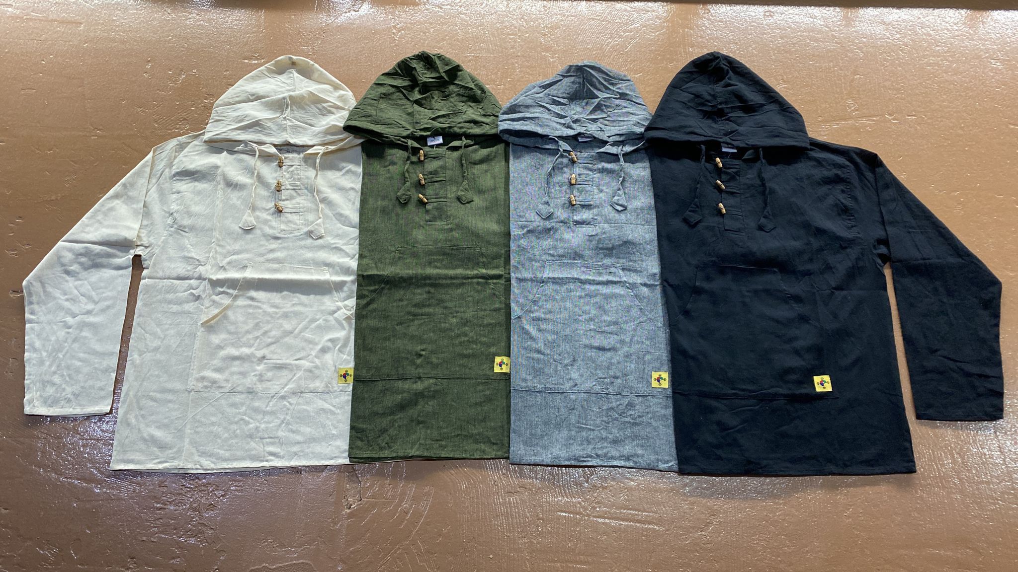 Other Cotton Baja Hoodie With Pocket - Solid - Gray - New - M Size US M / EU 48-50 / 2 - 1 Thumbnail