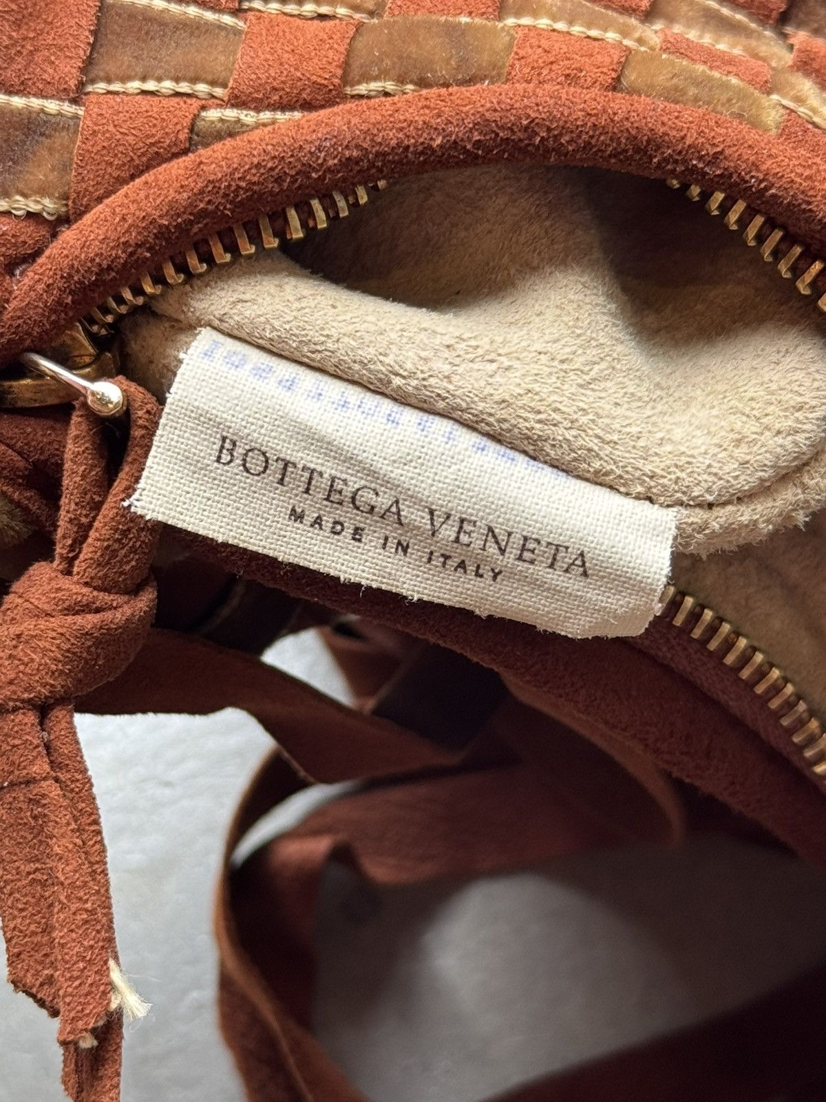 Bottega Veneta Bottega Veneta Fringe Hobo Intrecciato Suede and Velvet Mini Size ONE SIZE - 17 Thumbnail