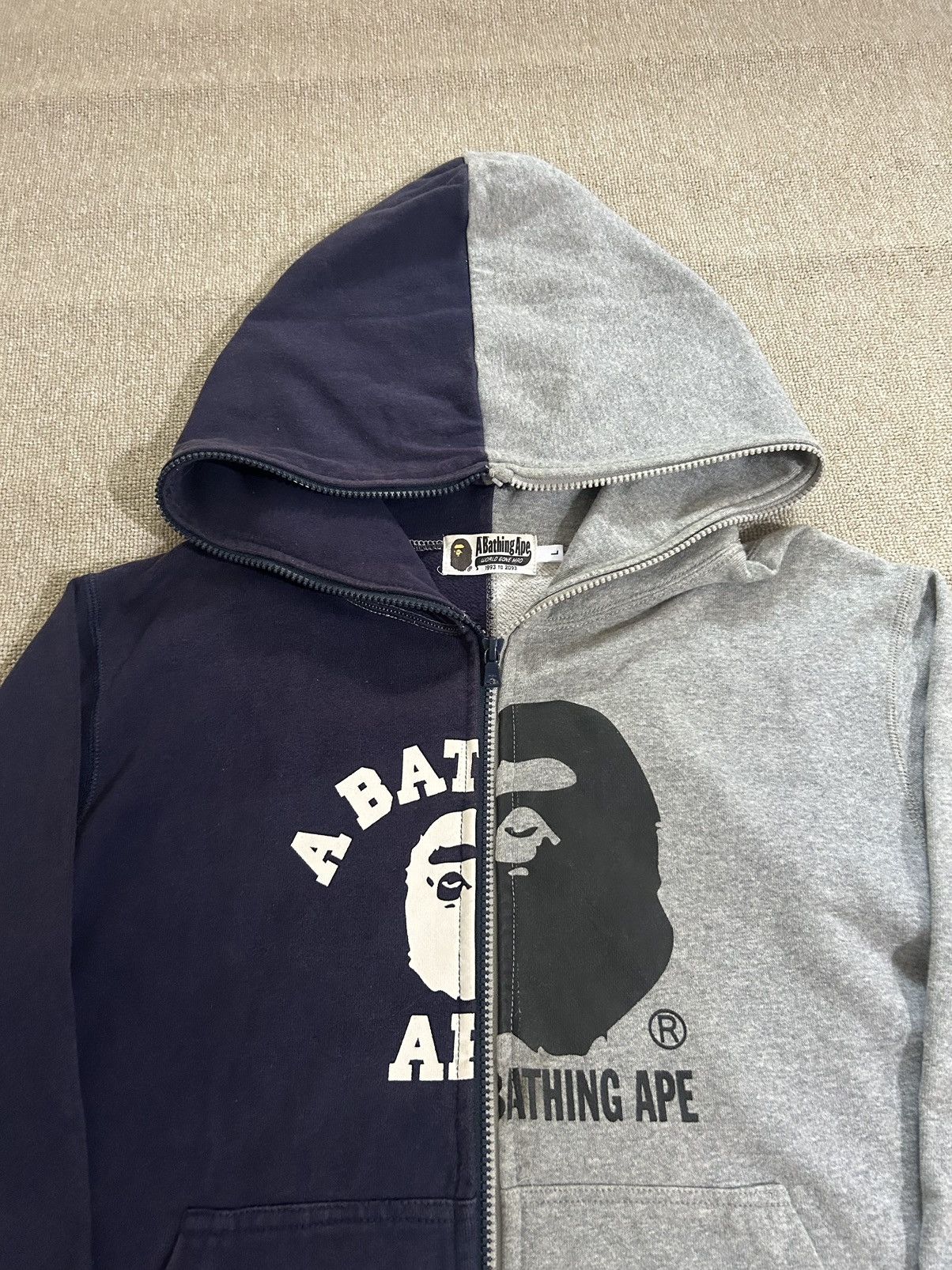 Bape College Half Full Zip Hoodie Size US L / EU 52-54 / 3 - 2 Thumbnail