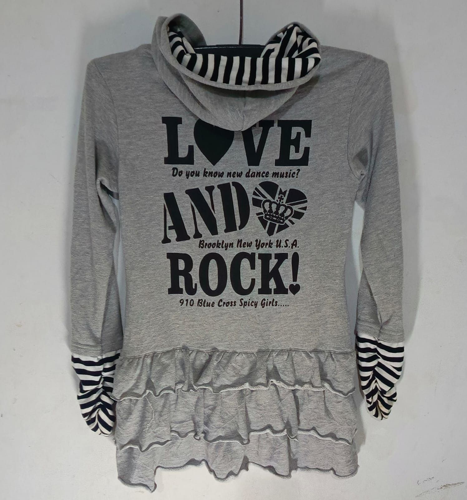Hysteric Glamour Blue Cross Love Rock Spicy Girls - Double layer line punk Size L / US 10 / IT 46 - 1 Thumbnail