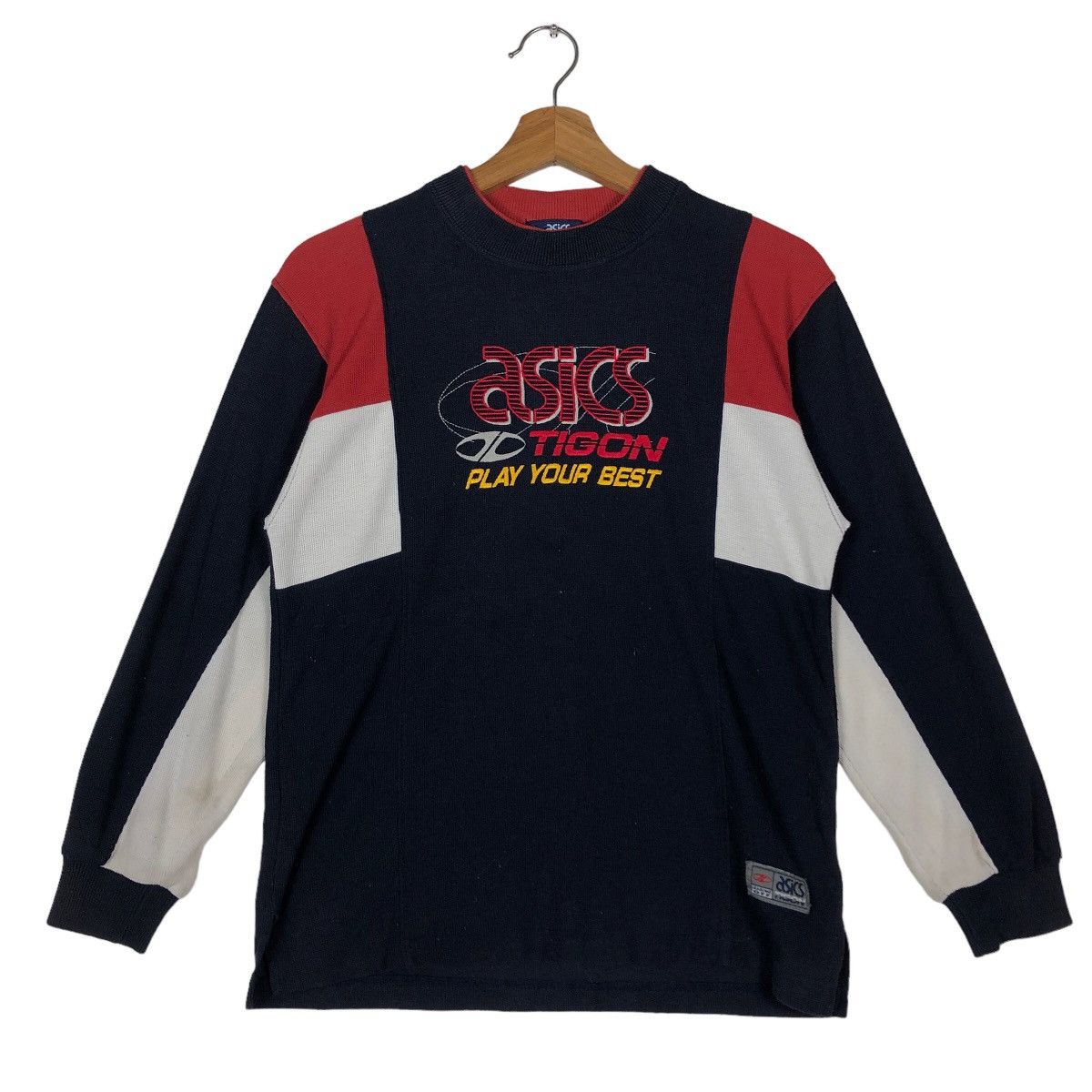 Japanese Brand 🔥90’s Vintage Ascis Japan Made Sweatshirt Big Logo Size US M / EU 48-50 / 2 - 1 Thumbnail