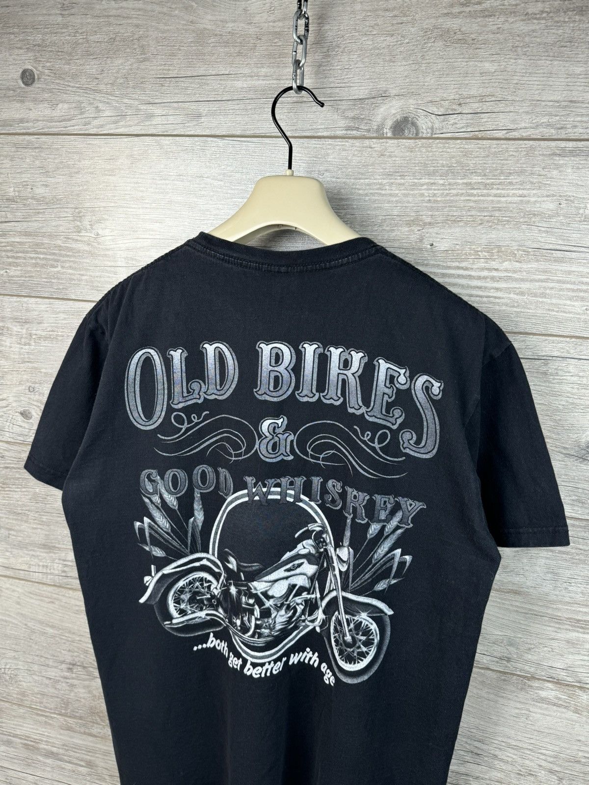 Vintage Vintage 90s Old Bikes Good Whiskey Sweatshirt Size L Size US L / EU 52-54 / 3 - 10 Thumbnail
